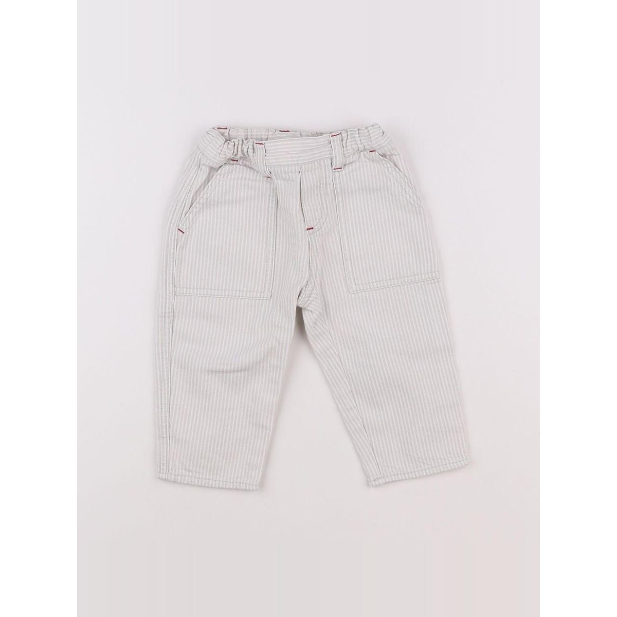 Pantalon - Très bon état blanc, gris, PETIT BATEAU