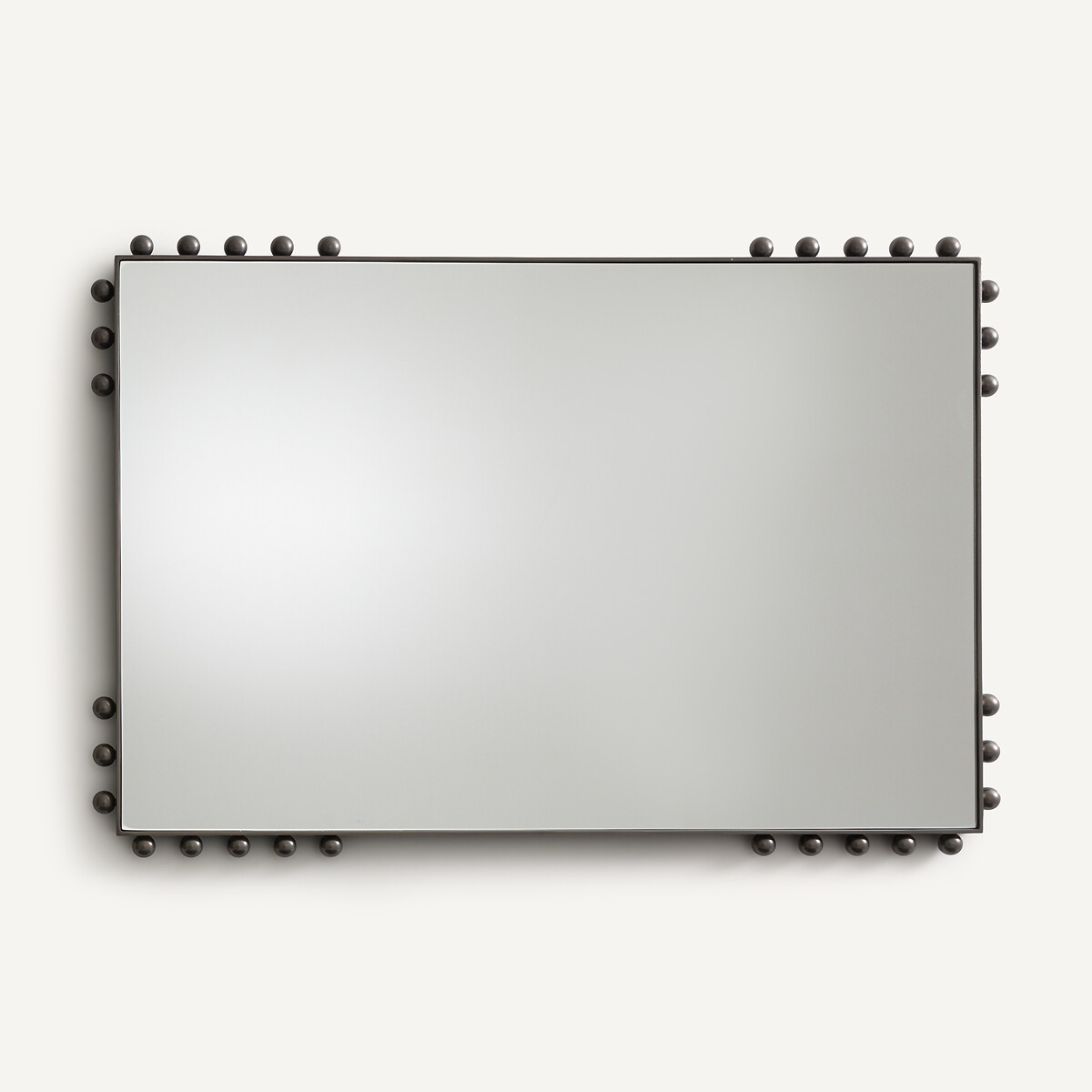 Arama Mirror with Nickel Lacquer Finish and Beaded Edging, H96cm black, AM.PM