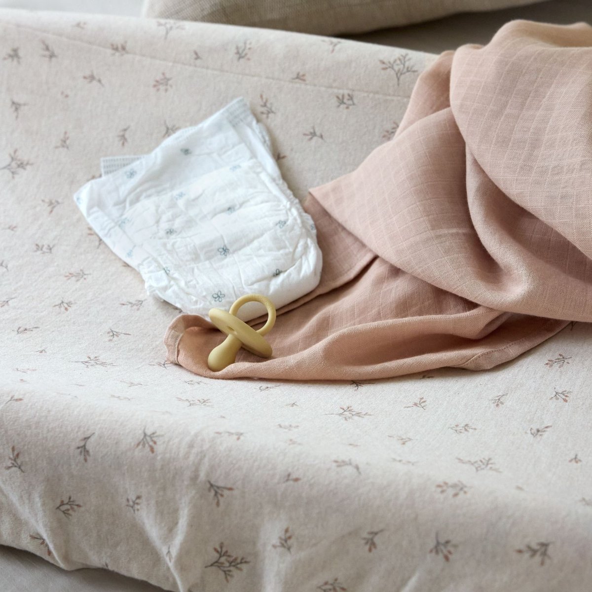 Lot de 3 langes beige, blanc, LASSIG