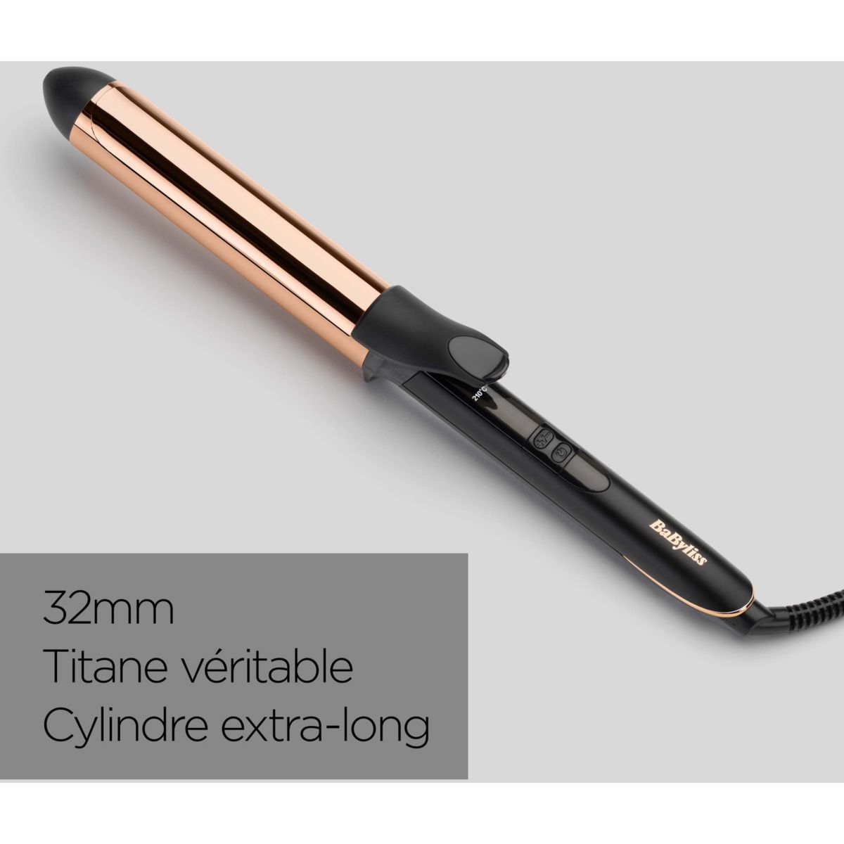 Fer à boucler C459E Salon Brilliance Curls couleur unique, BABYLISS