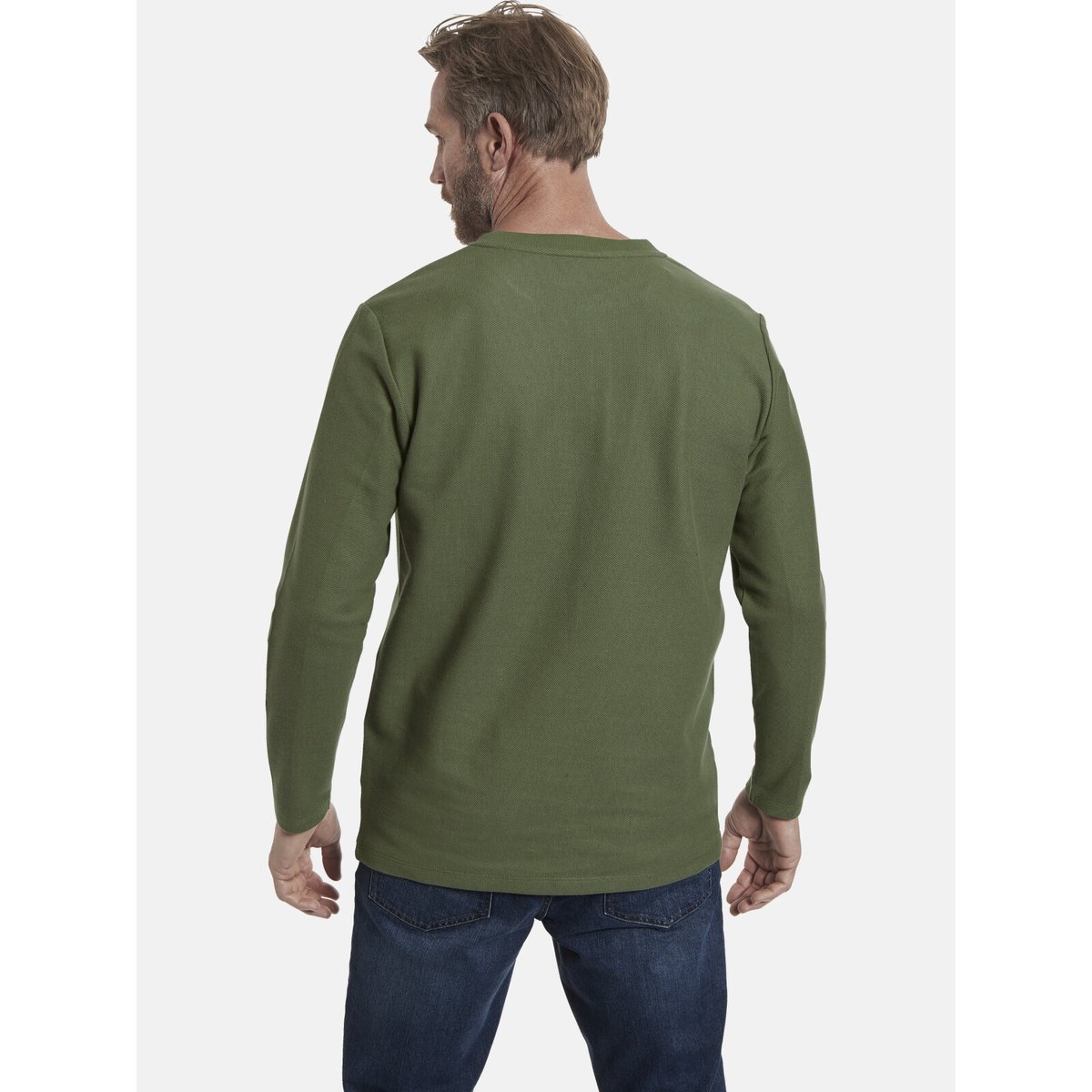 T-shirt à manches longues IVOR olive, JAN VANDERSTORM
