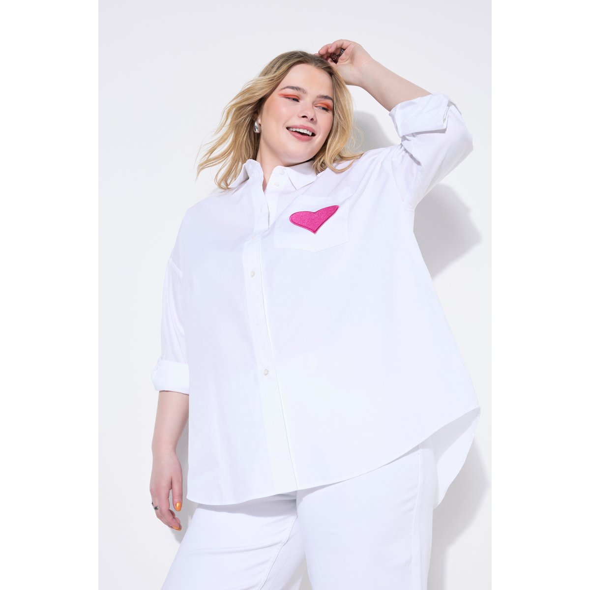 Chemisier oversize, imprimé dans le dos blanc cassé, STUDIO UNTOLD