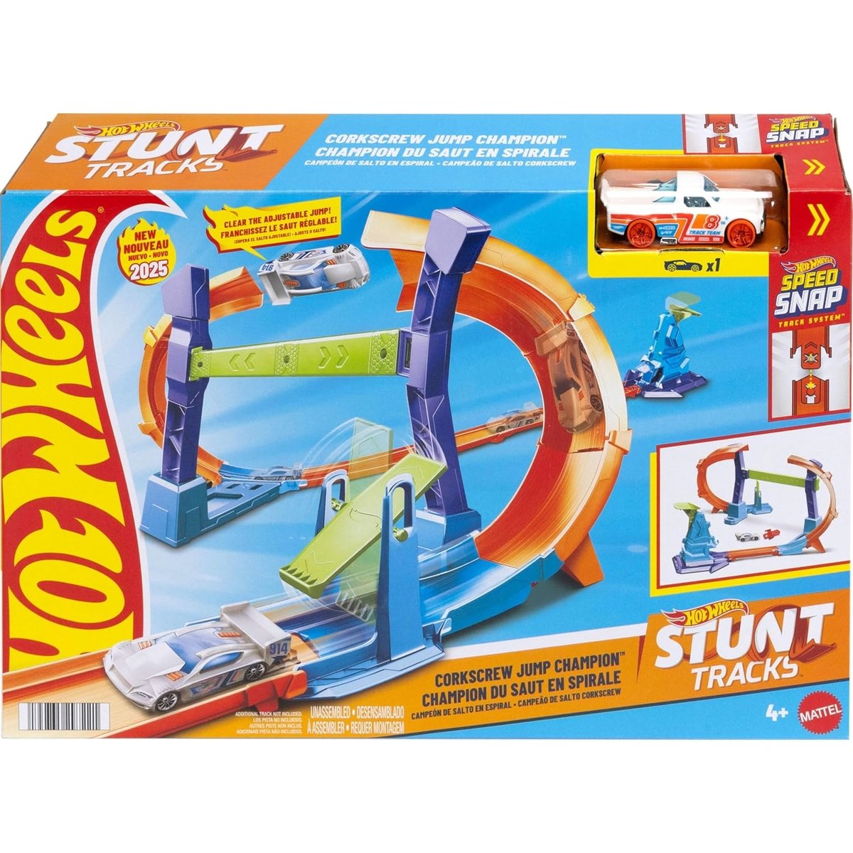 Hot Wheels Coffret piste Looping multicolore, MATTEL