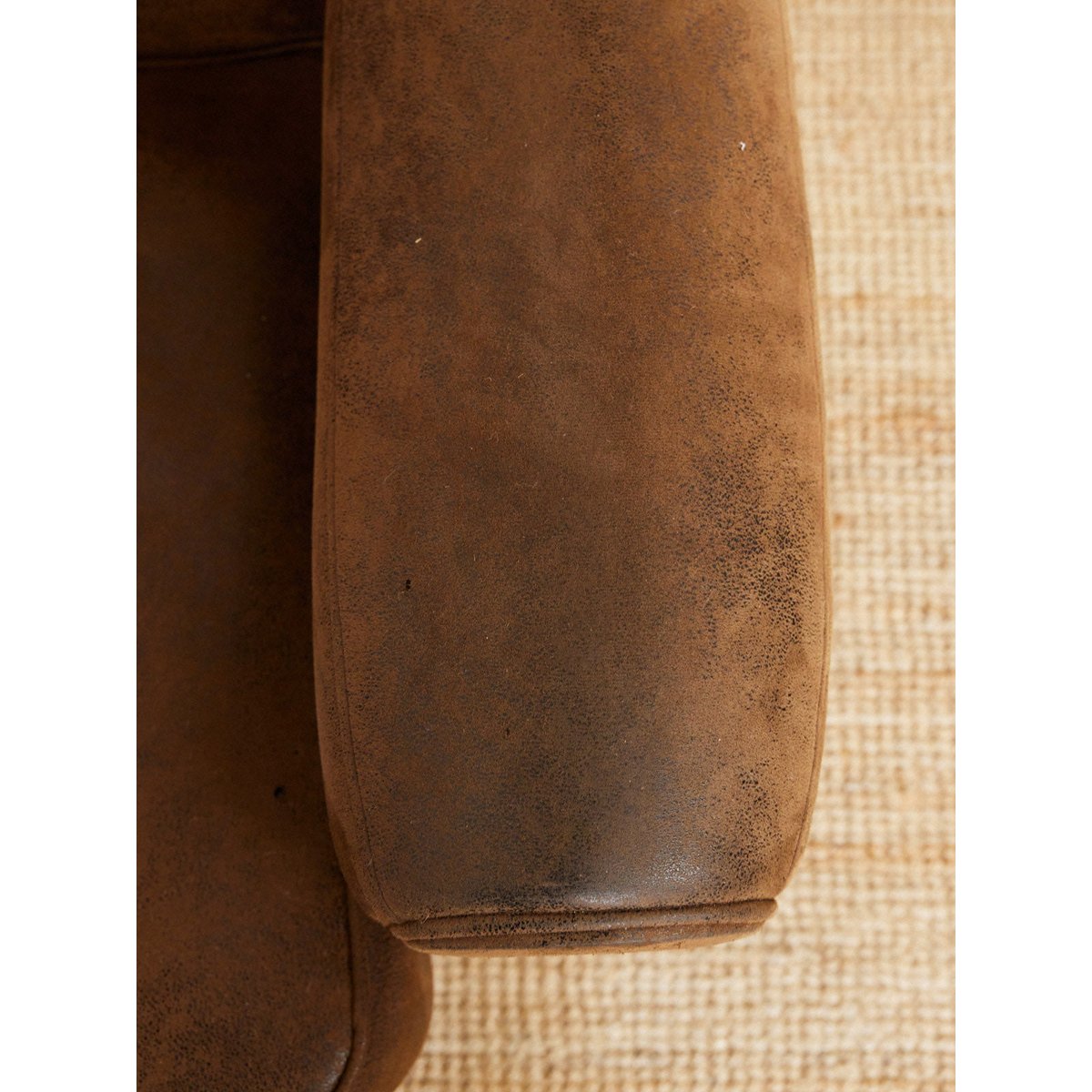 Fauteuil club en simili cuir Ernest N°1648 - Bon état marron, DEBONGOUT