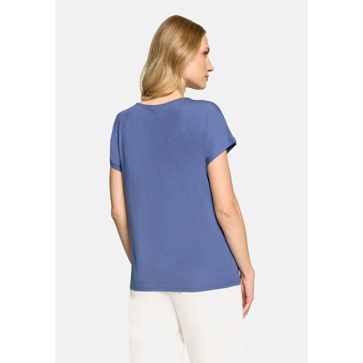 Haut casual à encolure en v bleu, BETTY BARCLAY