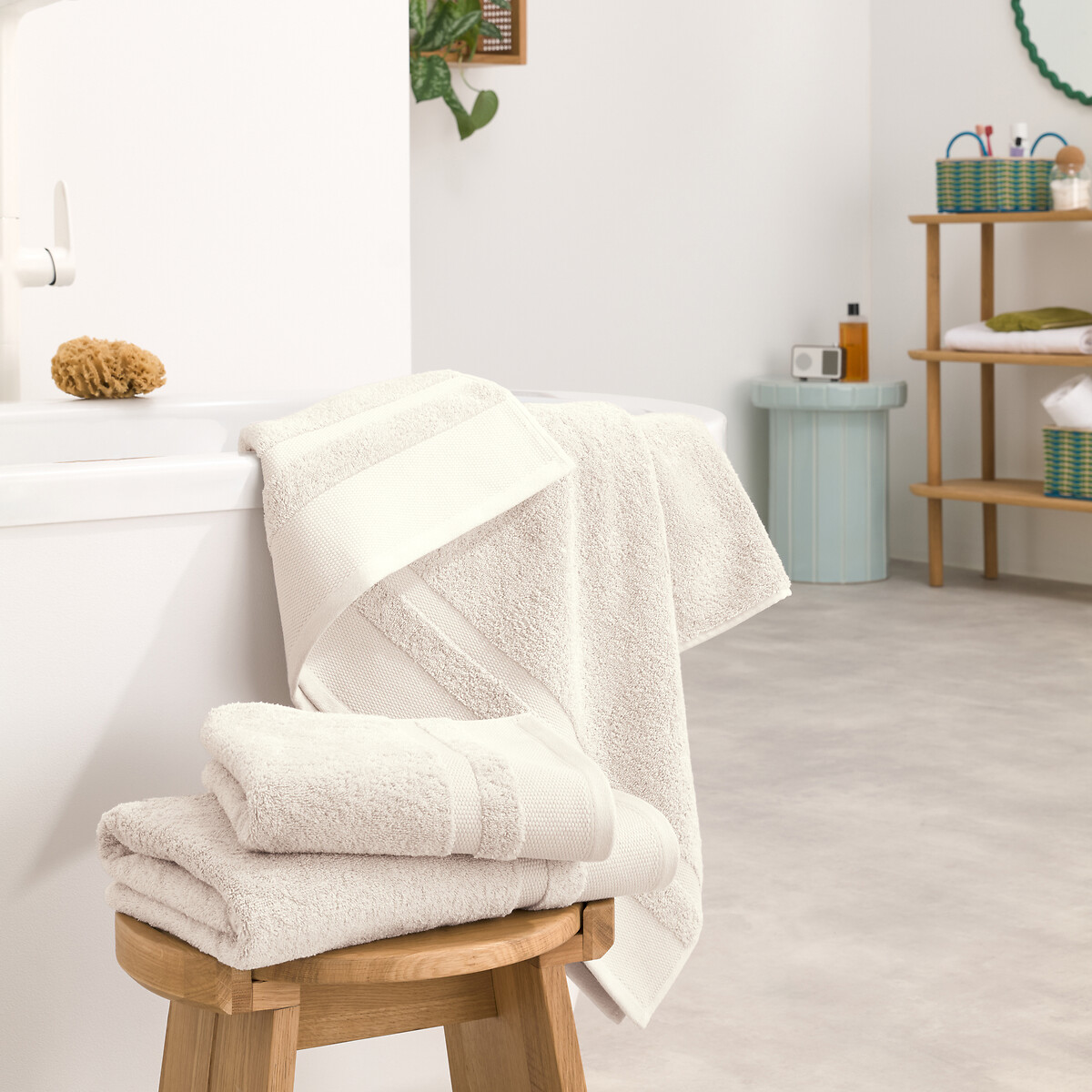 Kheops Bath Towel in Egyptian Cotton 600g/m2 off-white, LA REDOUTE INTERIEURS