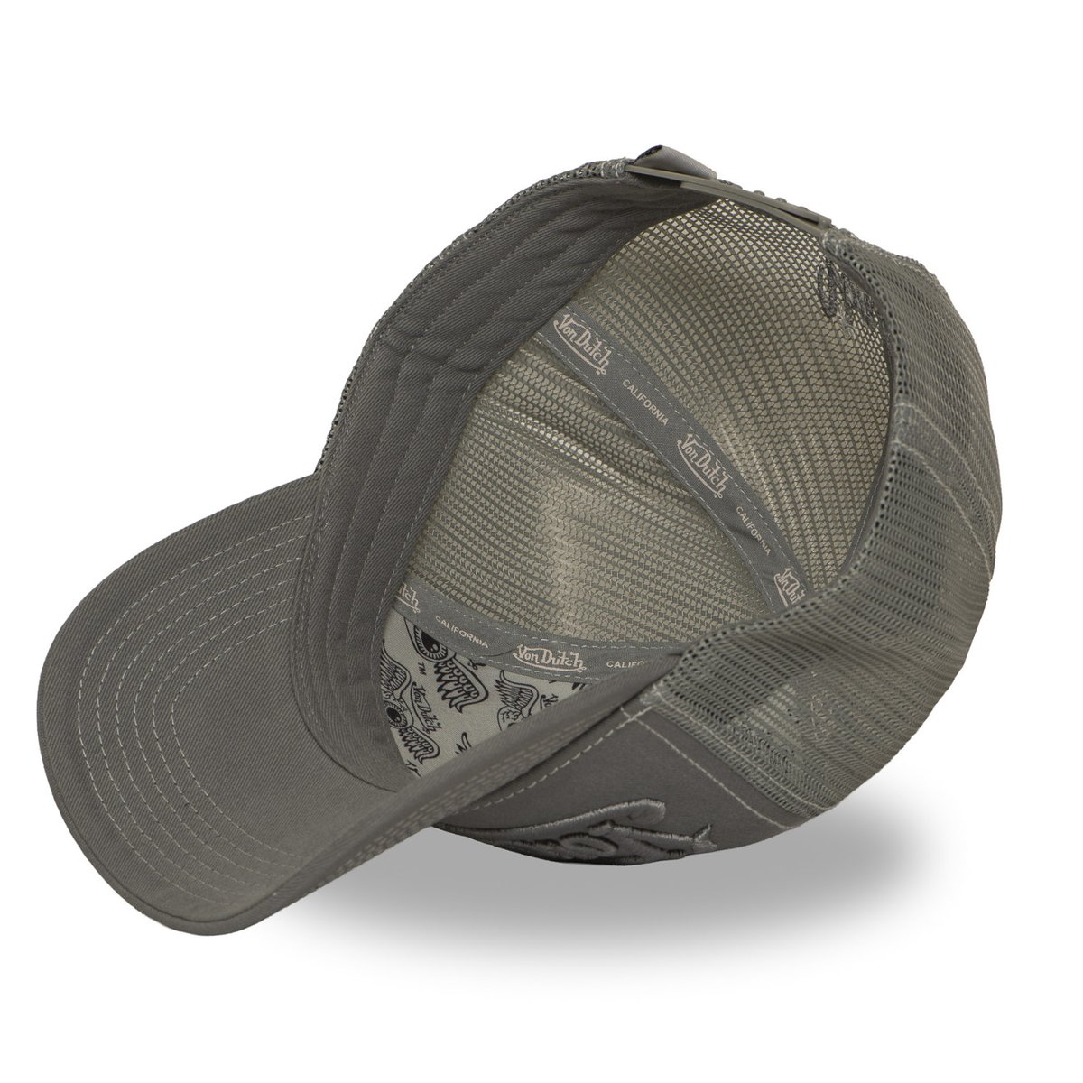 Casquette trucker EMBROIDERY gris moyen, VON DUTCH
