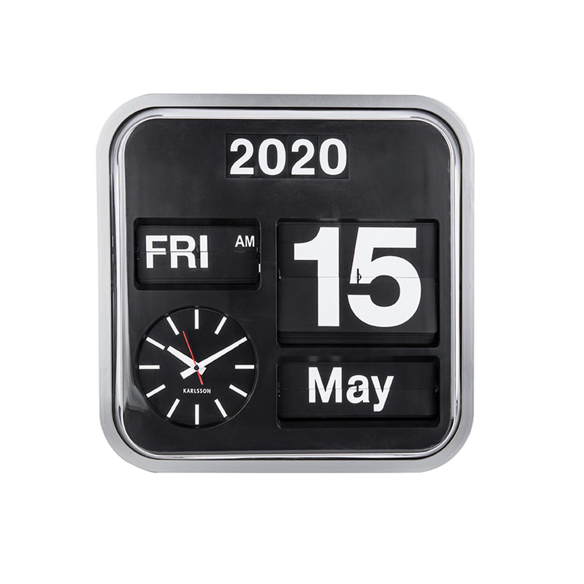 Horloge Murale PVC argent, KARLSSON