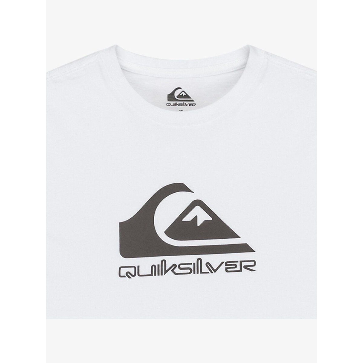 T-shirt met korte mouwen en print vooraan wit, QUIKSILVER
