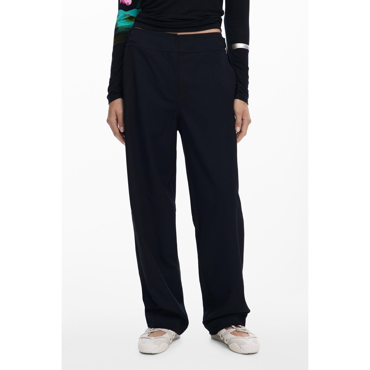 Pantalon cargo tailleur noir, DESIGUAL