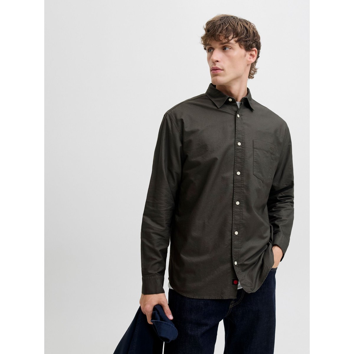 Chemise À Boutons grise - peat 1, JACK & JONES