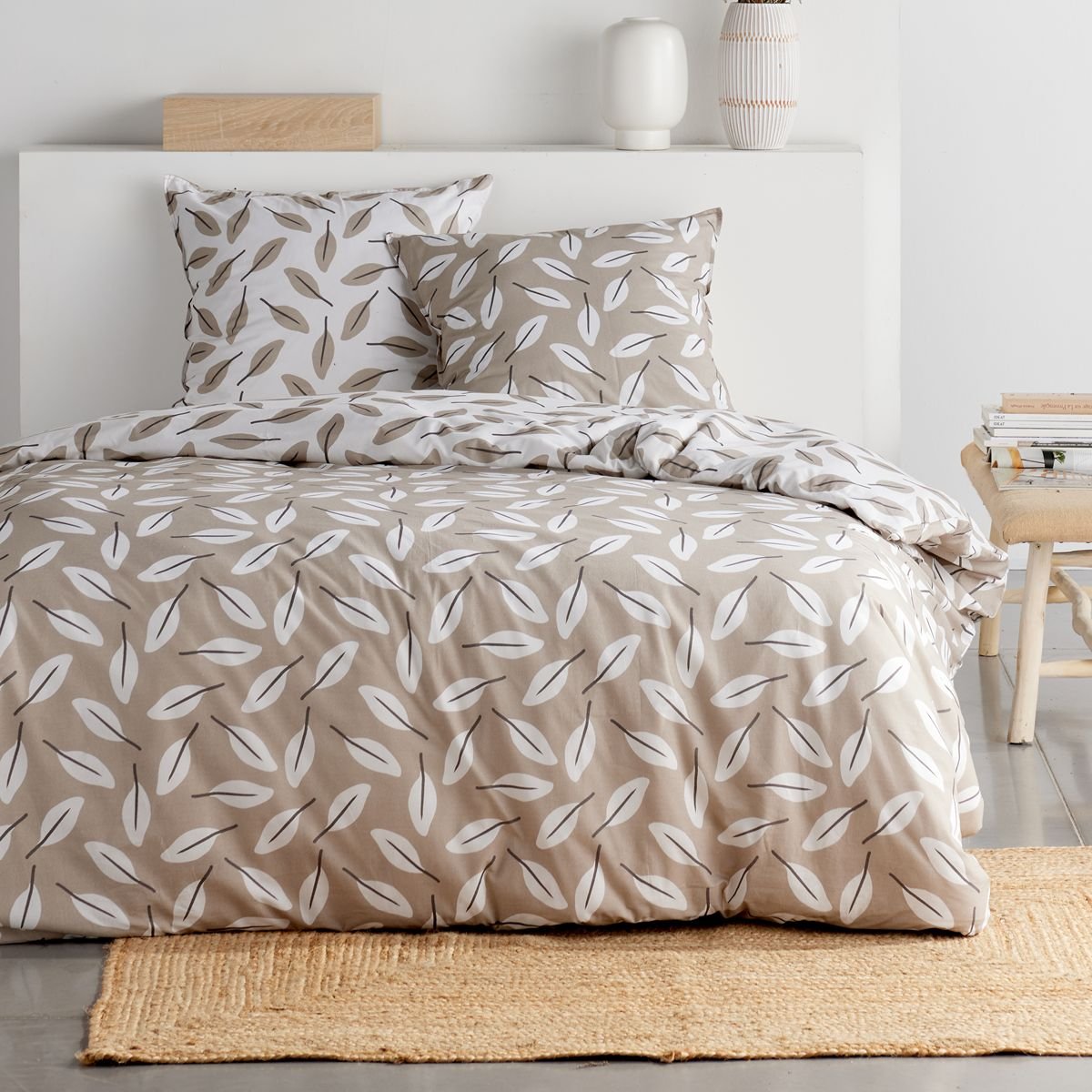 Parure de lit imprimé Floral SUNSHINE CHARLENE beige, TODAY