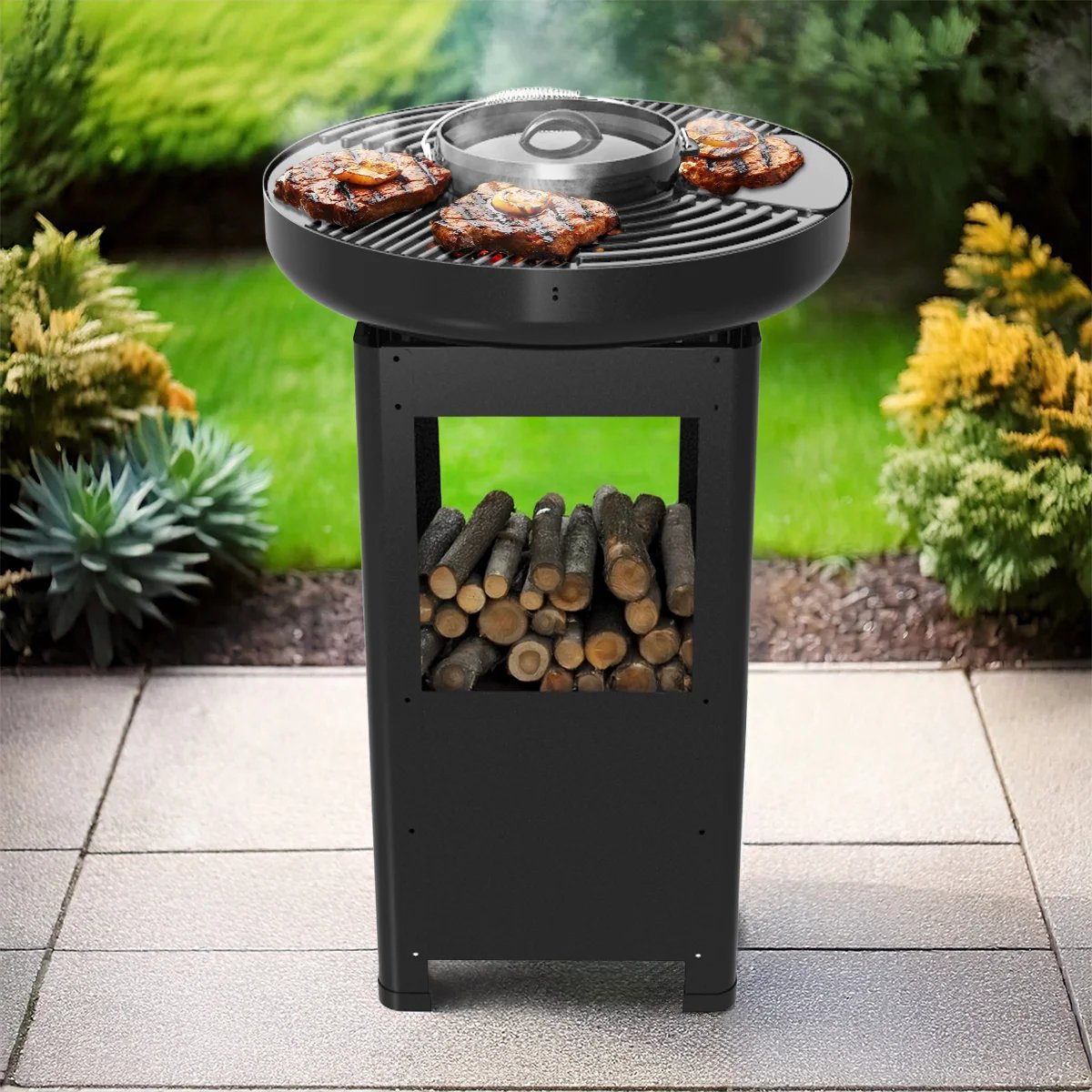 Brasero Moderne Ø60cm noir, LAGUIOLE CUISSON