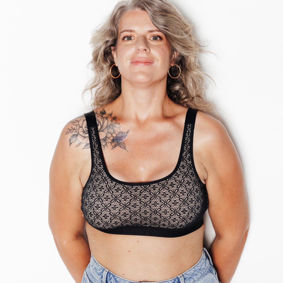 Soutien-gorge post-opératoire SWEET noir, ROUGEGORGE LINGERIE