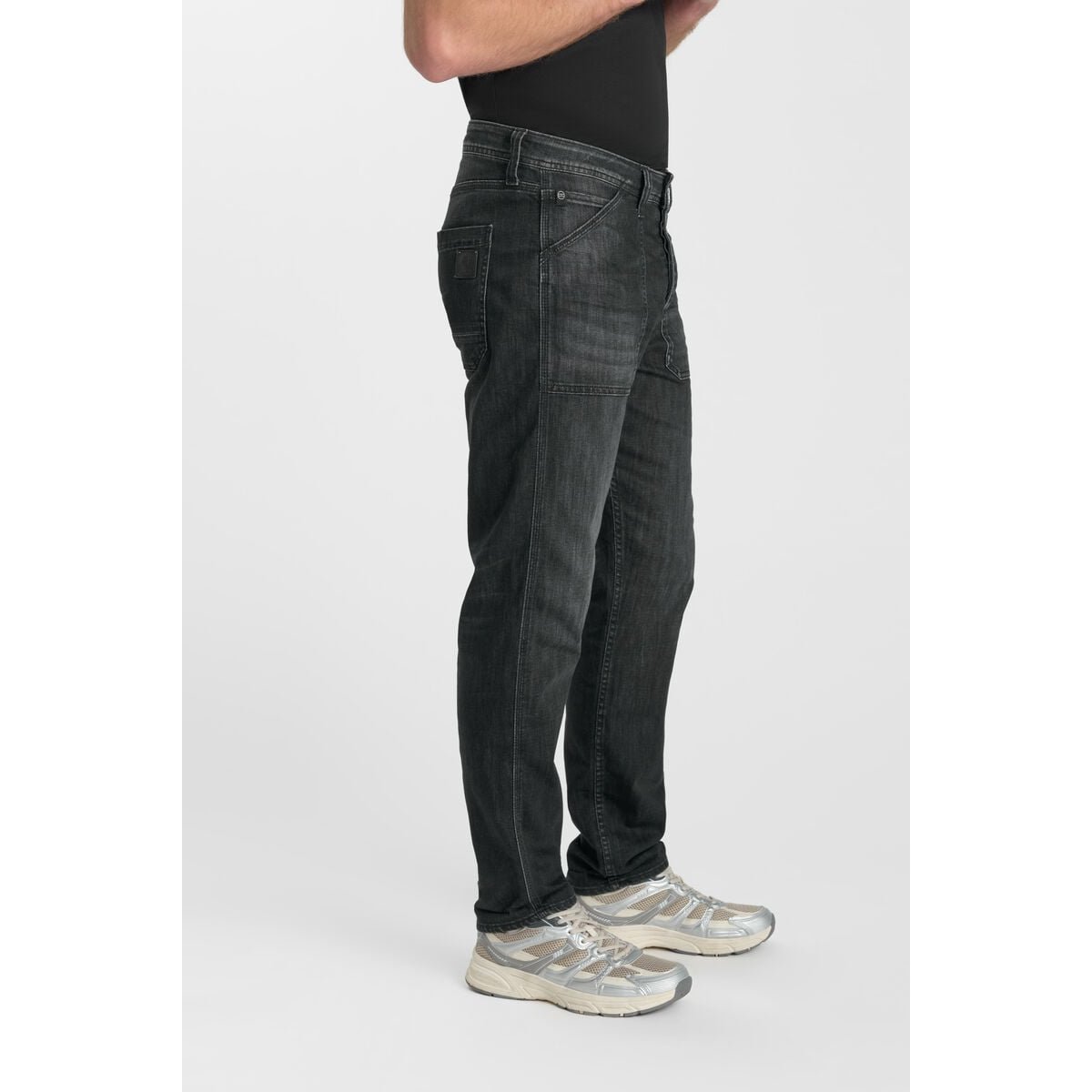 Jeans loose, large loose , longueur 34 black, LE TEMPS DES CERISES