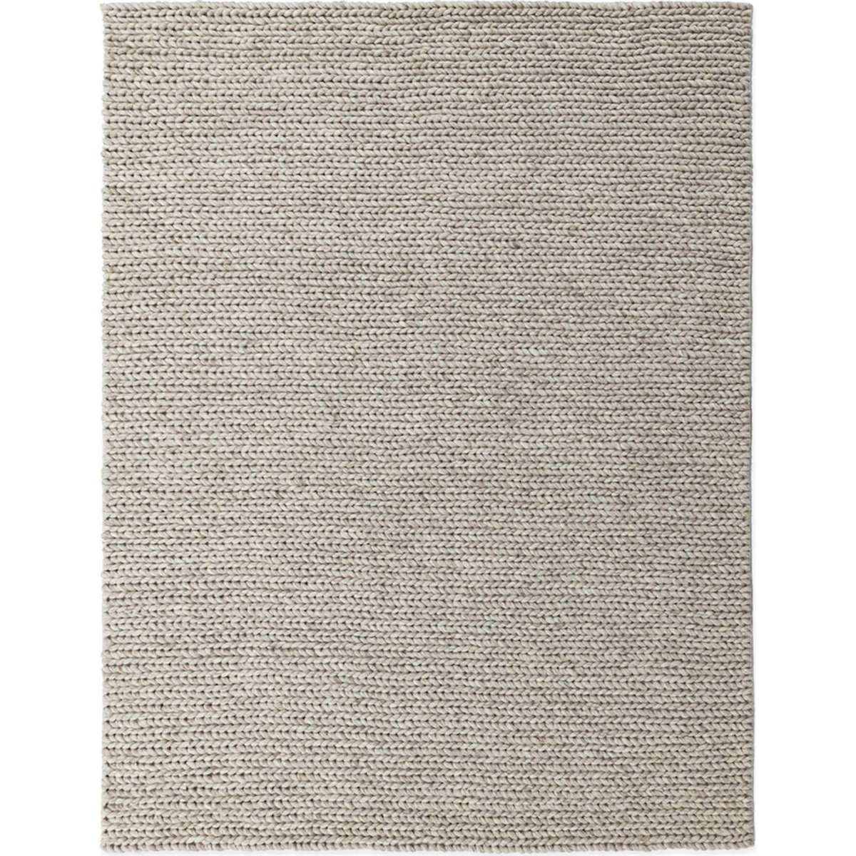 Tapis en laine tricotée gris, RECOLLECTION