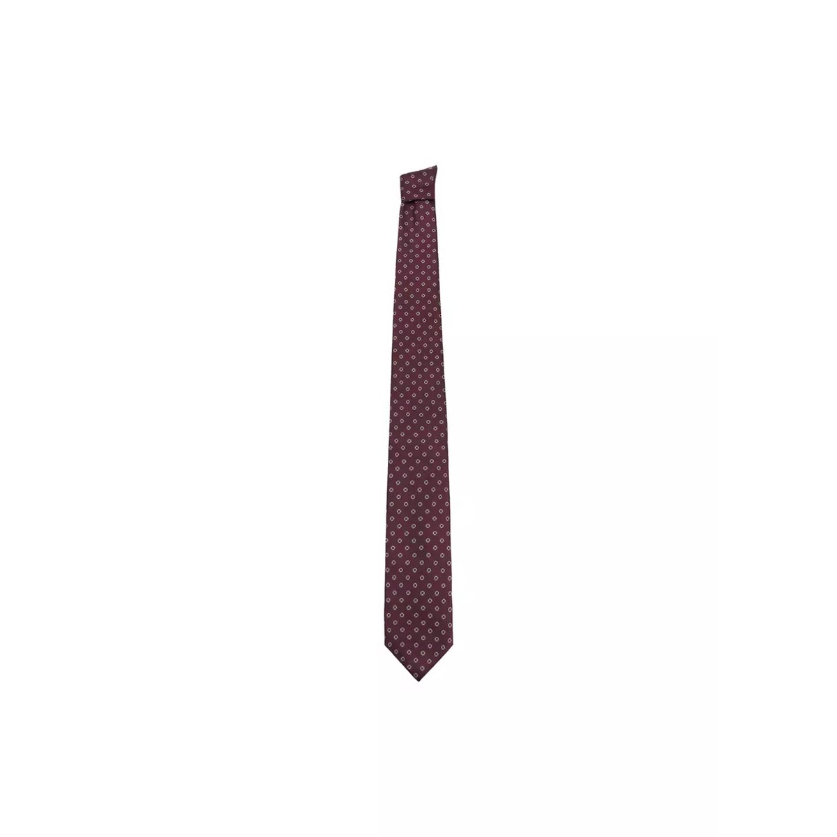 Cravate soie imprimée bordeaux, MANGO MAN