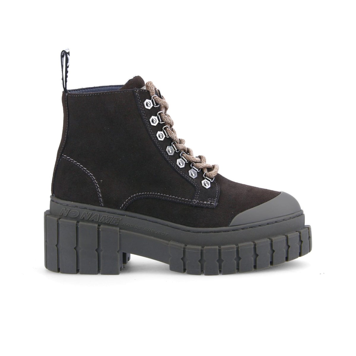 Boots cuir à lacets KROSS LOW BOOTS gris, NO NAME