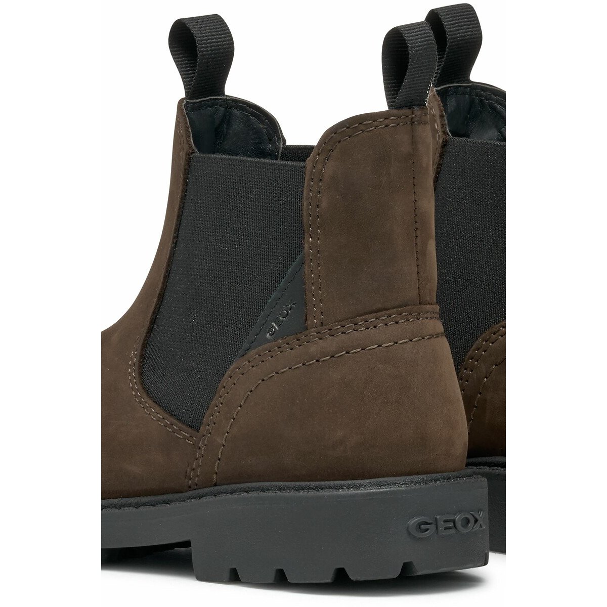 Boots chelsea en cuir Shaylax marron foncé, GEOX