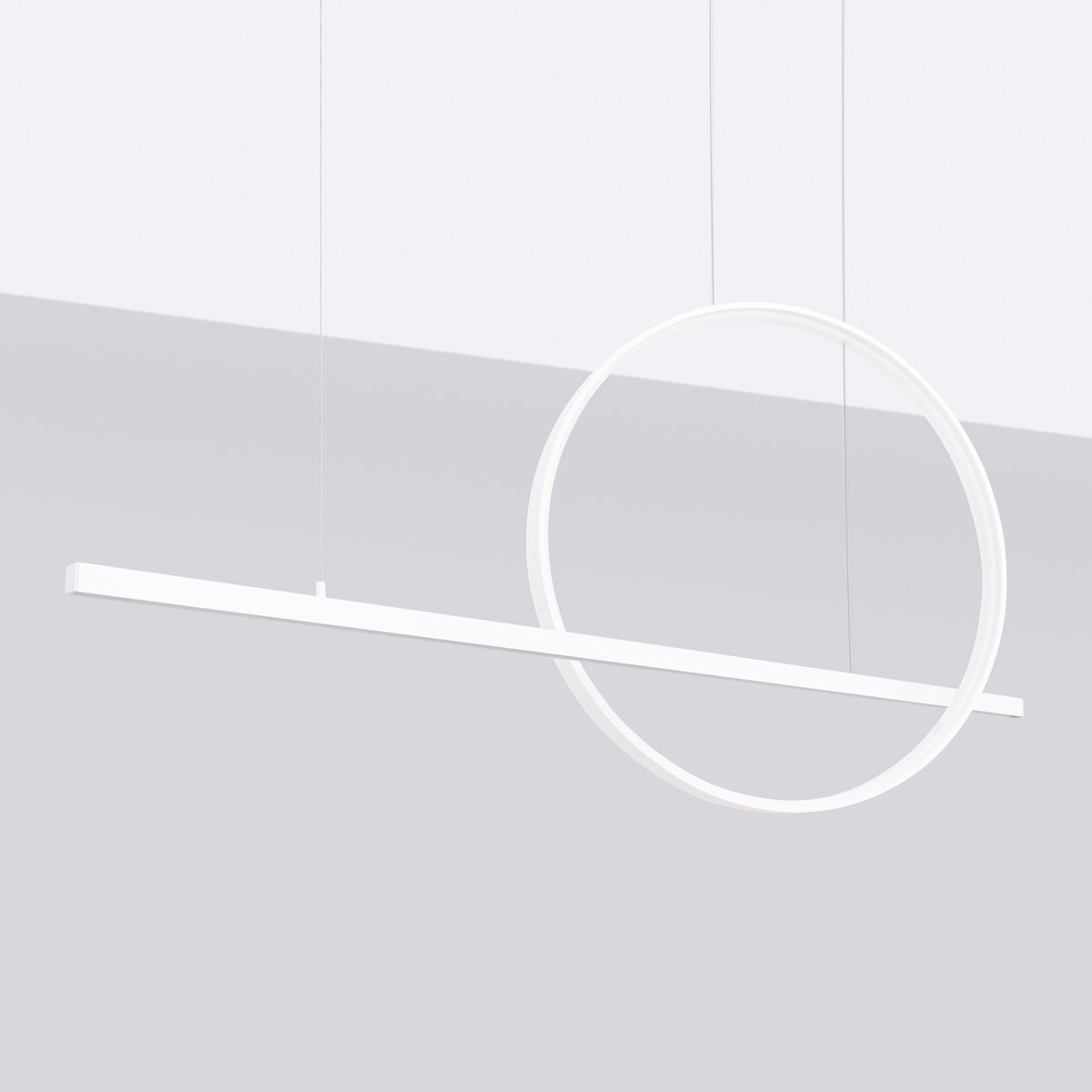 Suspension Aluminium Blanc LED 2 Glad blanc, EDEN