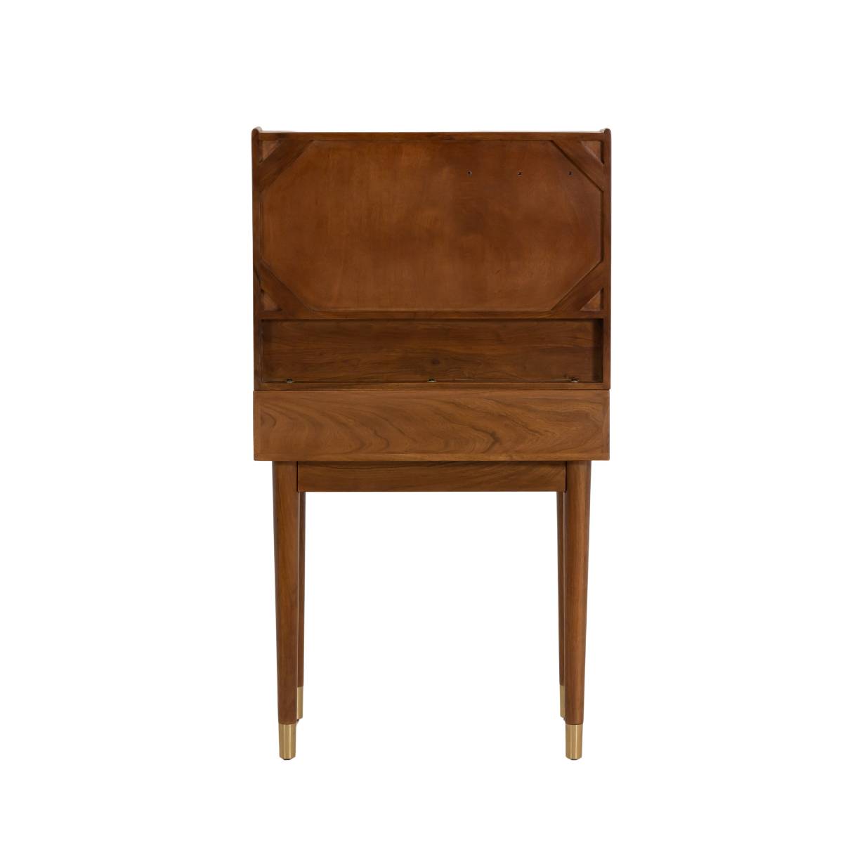Bureau en bois d'acacia et métal EMIEL bois clair, MADE IN MEUBLES