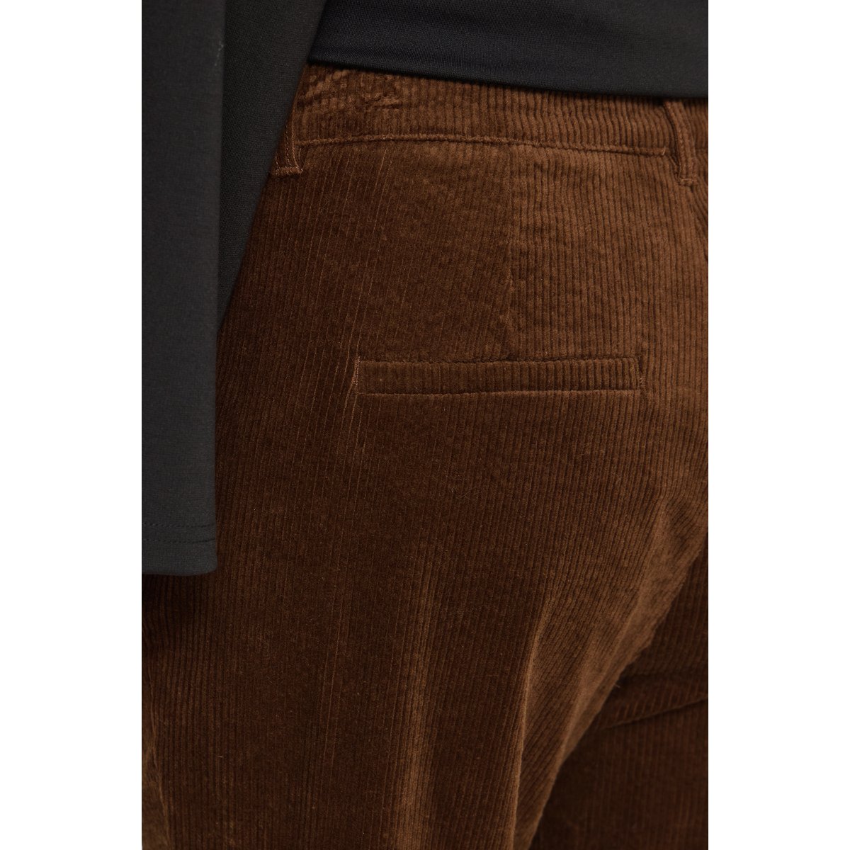 Pantalon en velours côtelé marron rain drum, ICHI