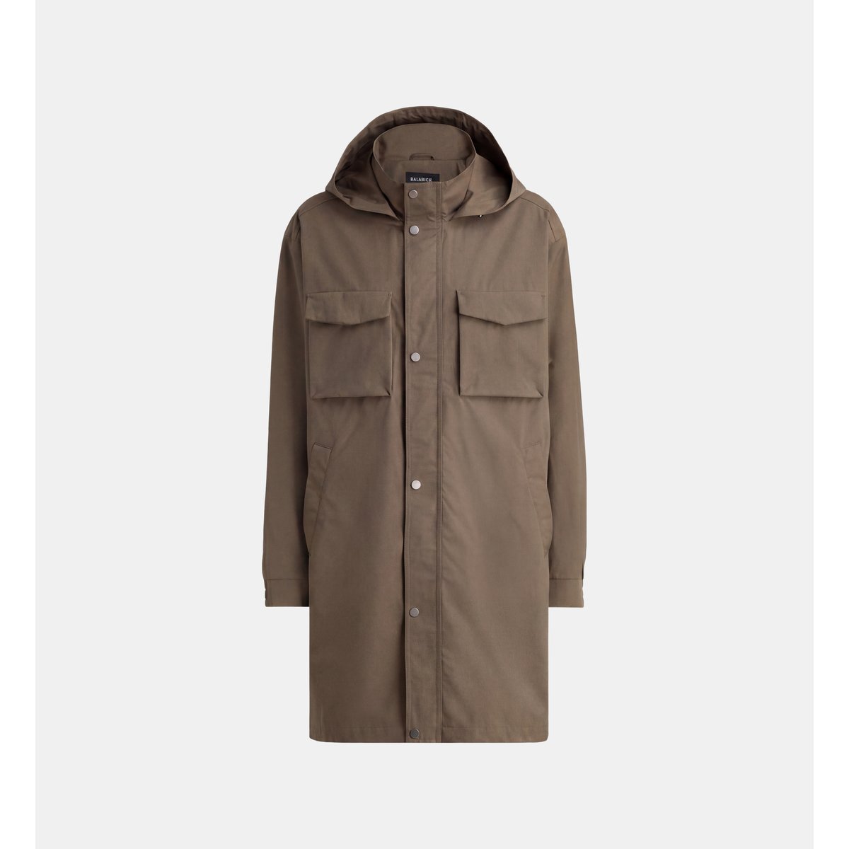 Parka longue tarklit à capuche marron gris, GALERIES LAFAYETTE