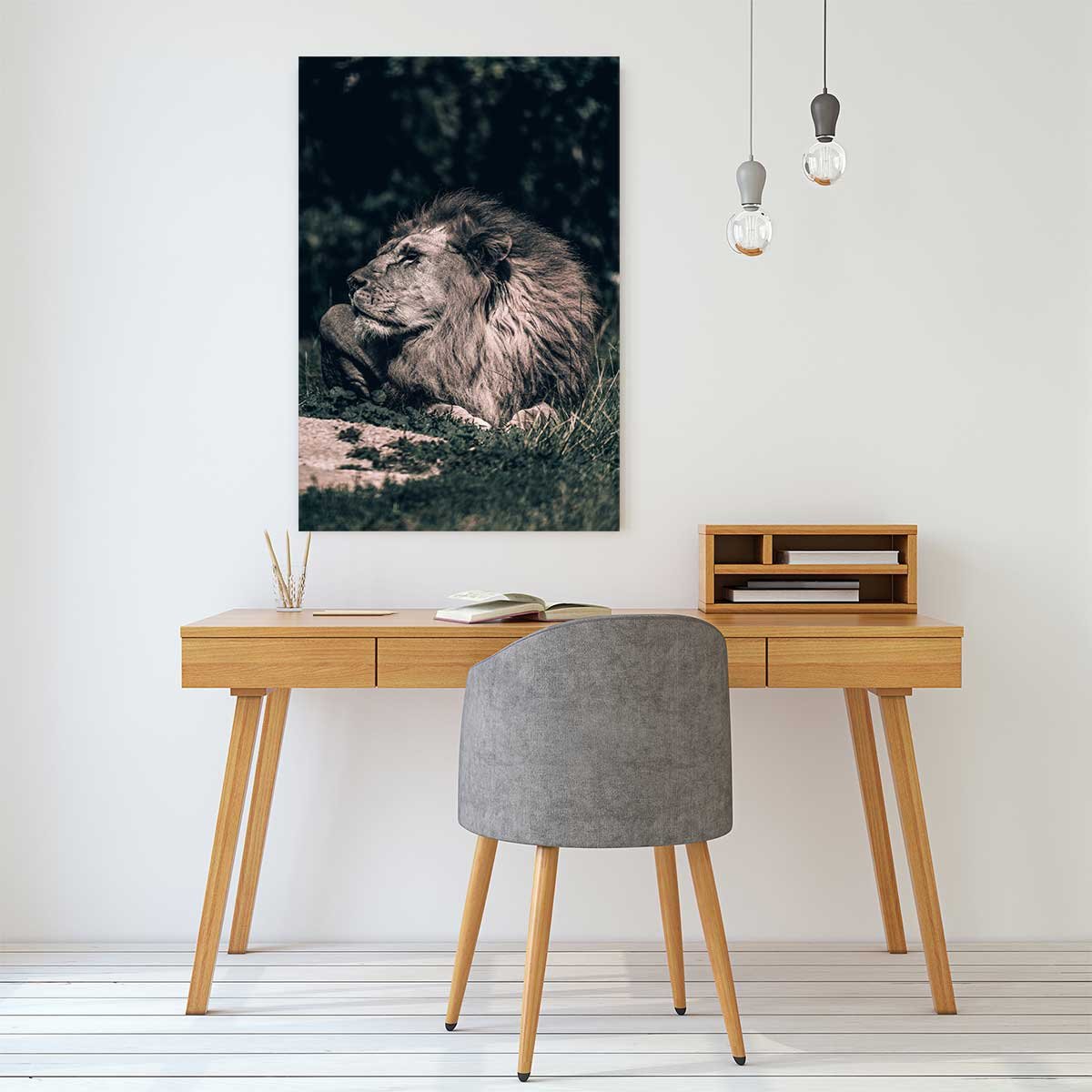 Tableau lion mon roi tableau alu dibond, HEXOA