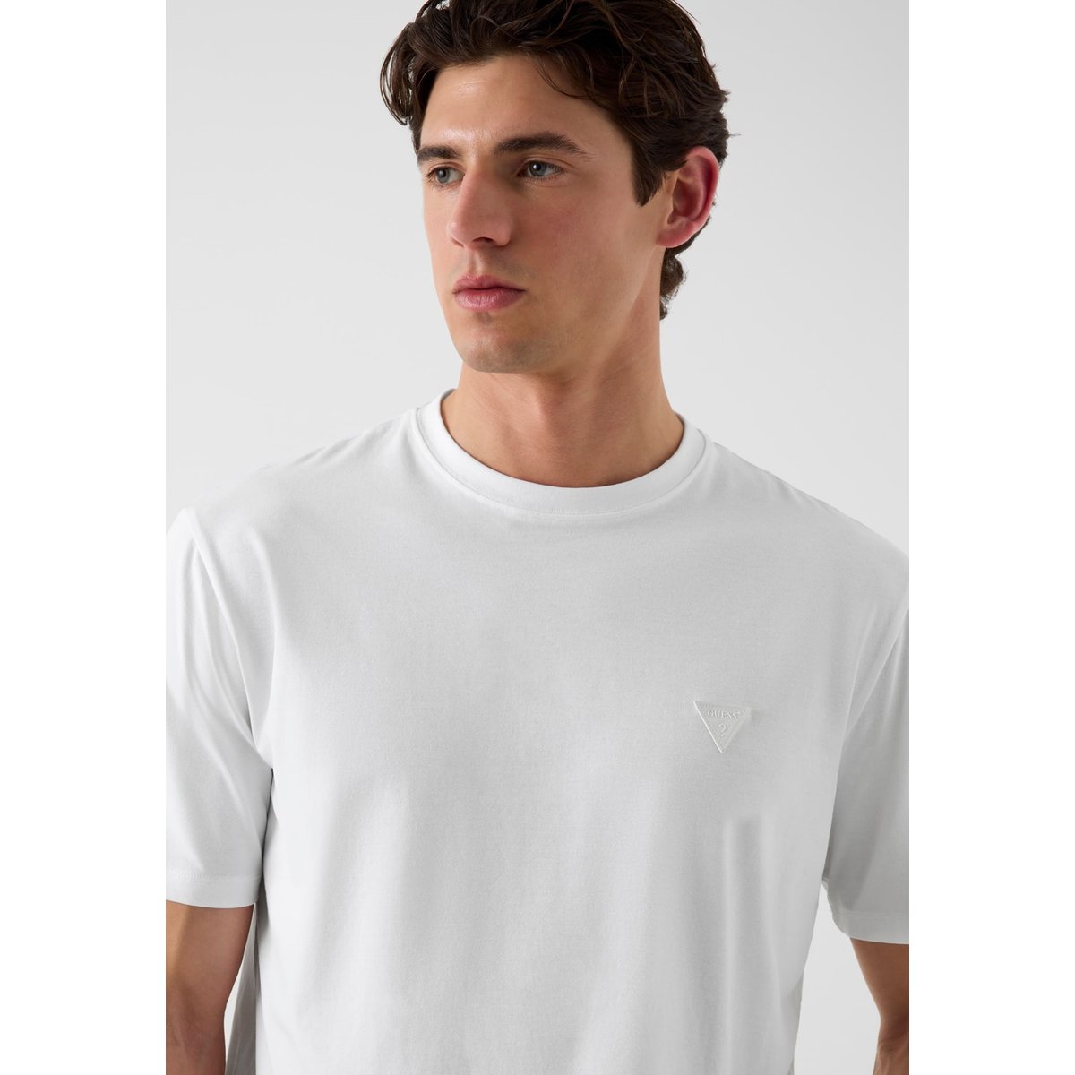 T-Shirt Modal-Blend blanc, GUESS