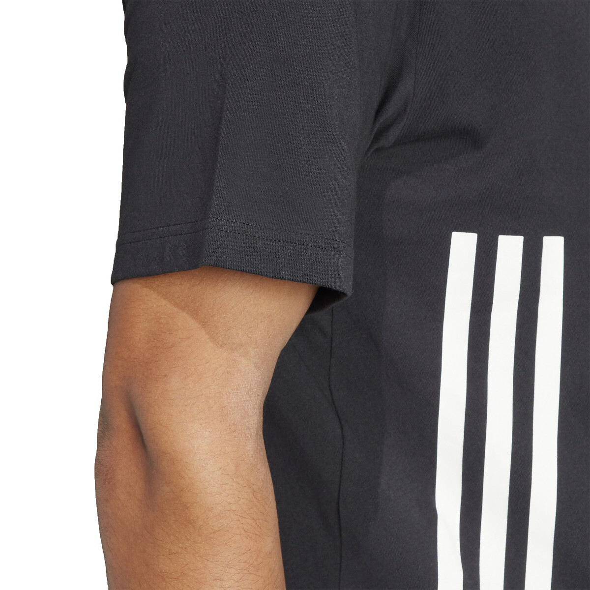 T-shirt manches courtes 3 bandes noir, ADIDAS SPORTSWEAR