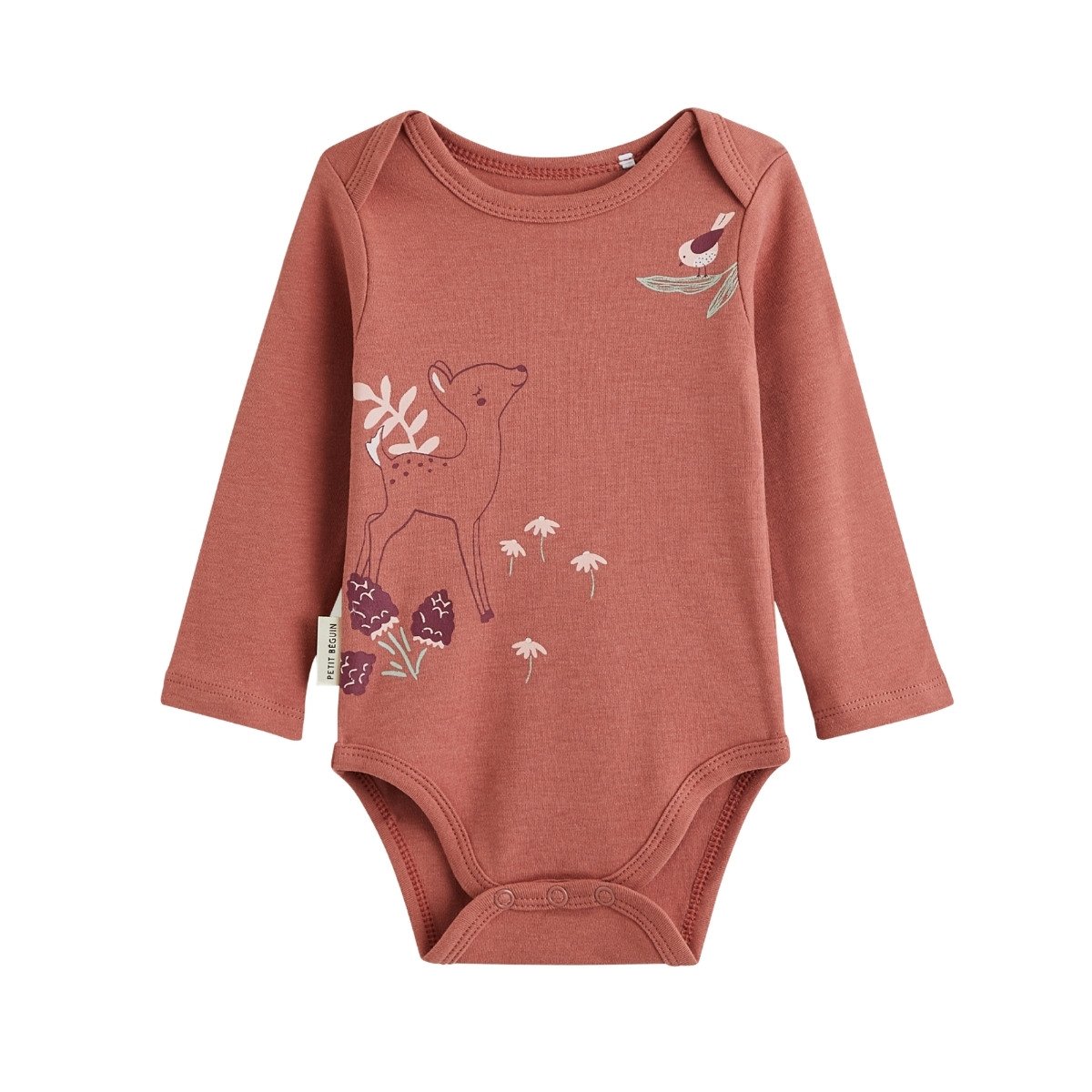Lot de 2 bodies bébé manches longues Evie rose, PETIT BEGUIN