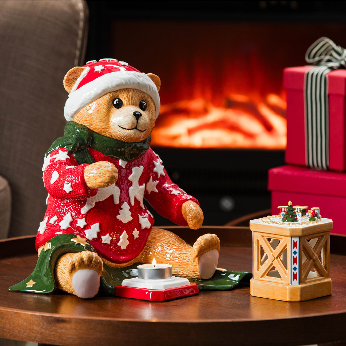 Figurine Ours Avec Photophore CHRISTMAS TOYS couleur unique, VILLEROY & BOCH