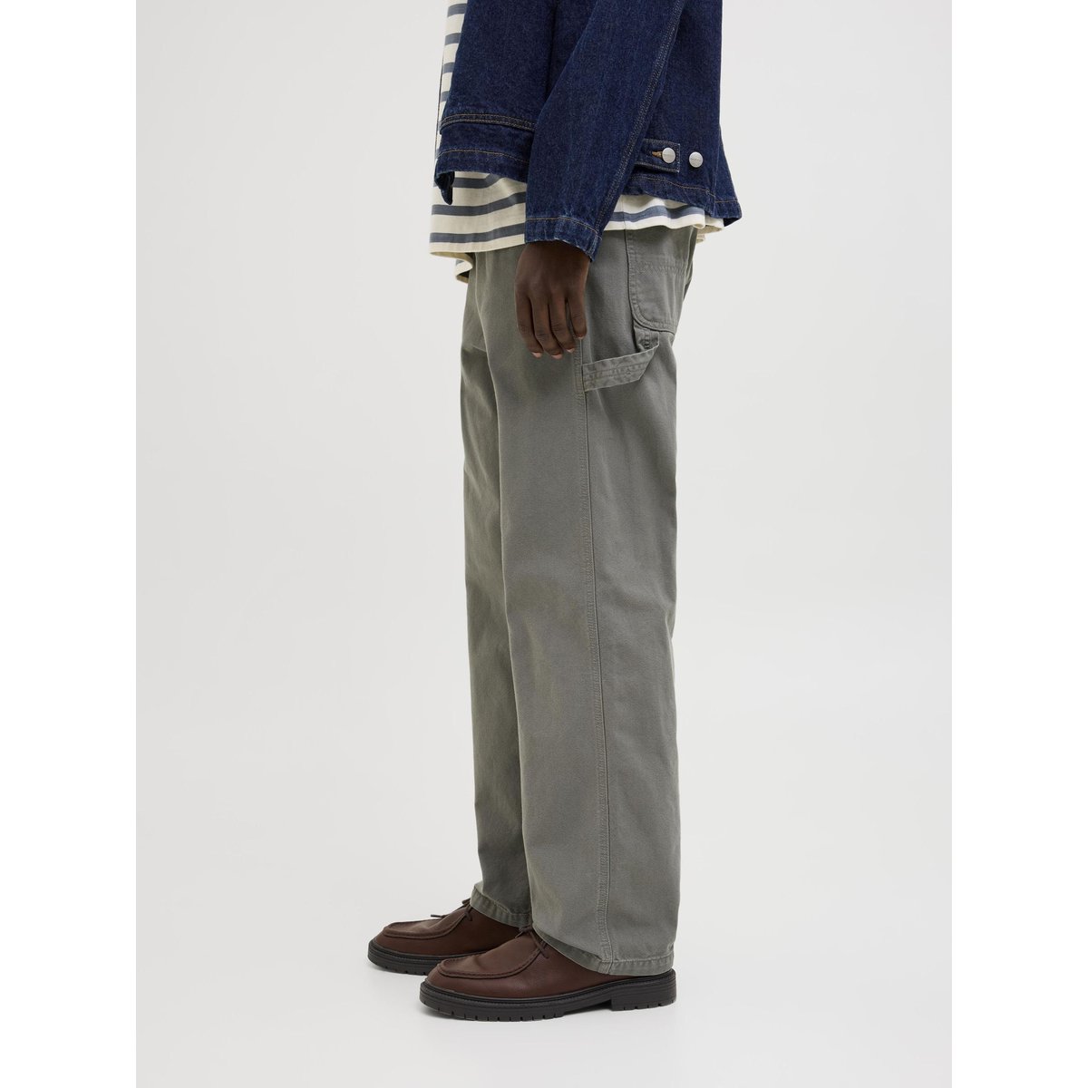 Pantalon Worker grise - mulled basil 1, JACK & JONES