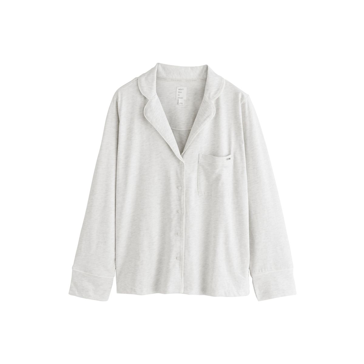 Pyjama en jersey boutonné gris, NEXT