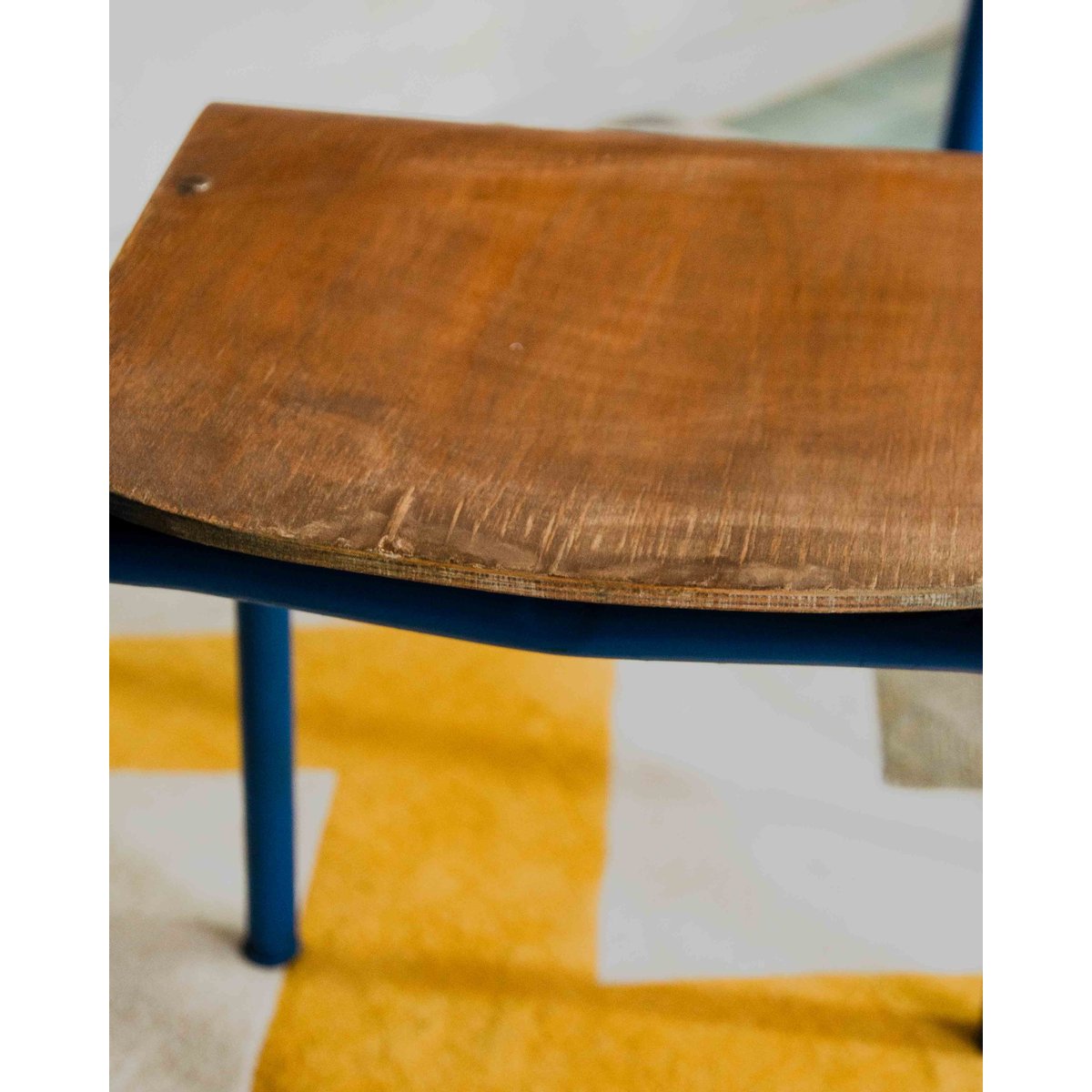 Bureau et la chaise d'écolier Edouard N°1059 - Bon état bois foncé, DEBONGOUT