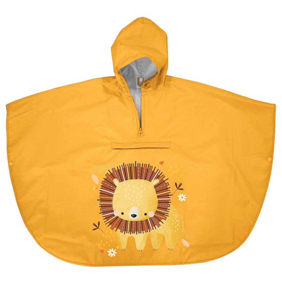 Poncho cape de pluie imperméable pour enfant ANIMAUX orange, SASSI