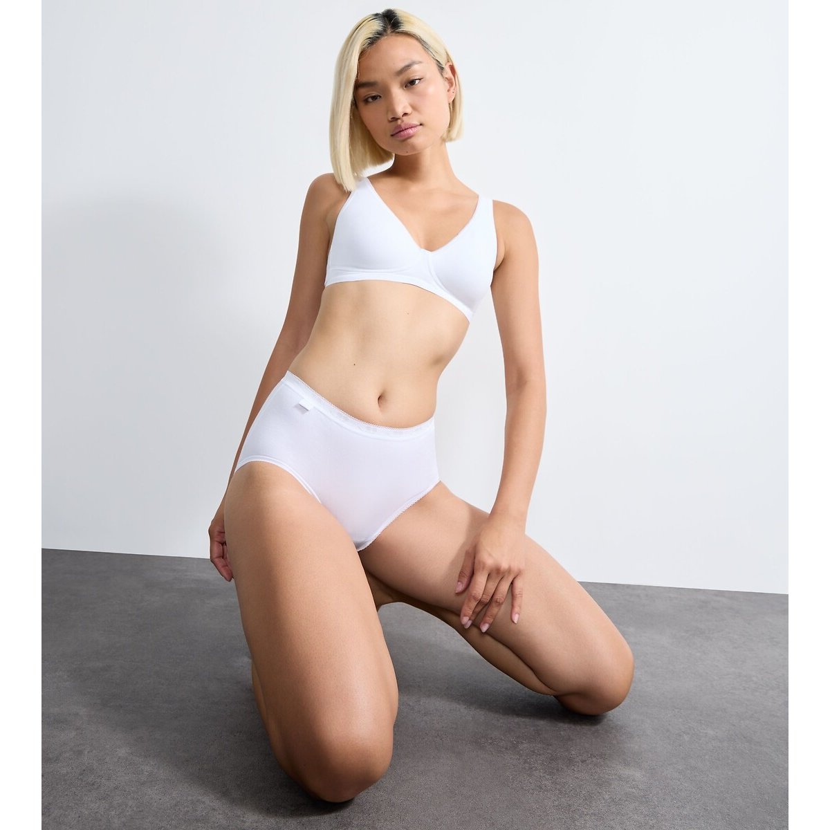 Cuecas médias Sloggi Basic (lote 3+1 grátis) branco, SLOGGI