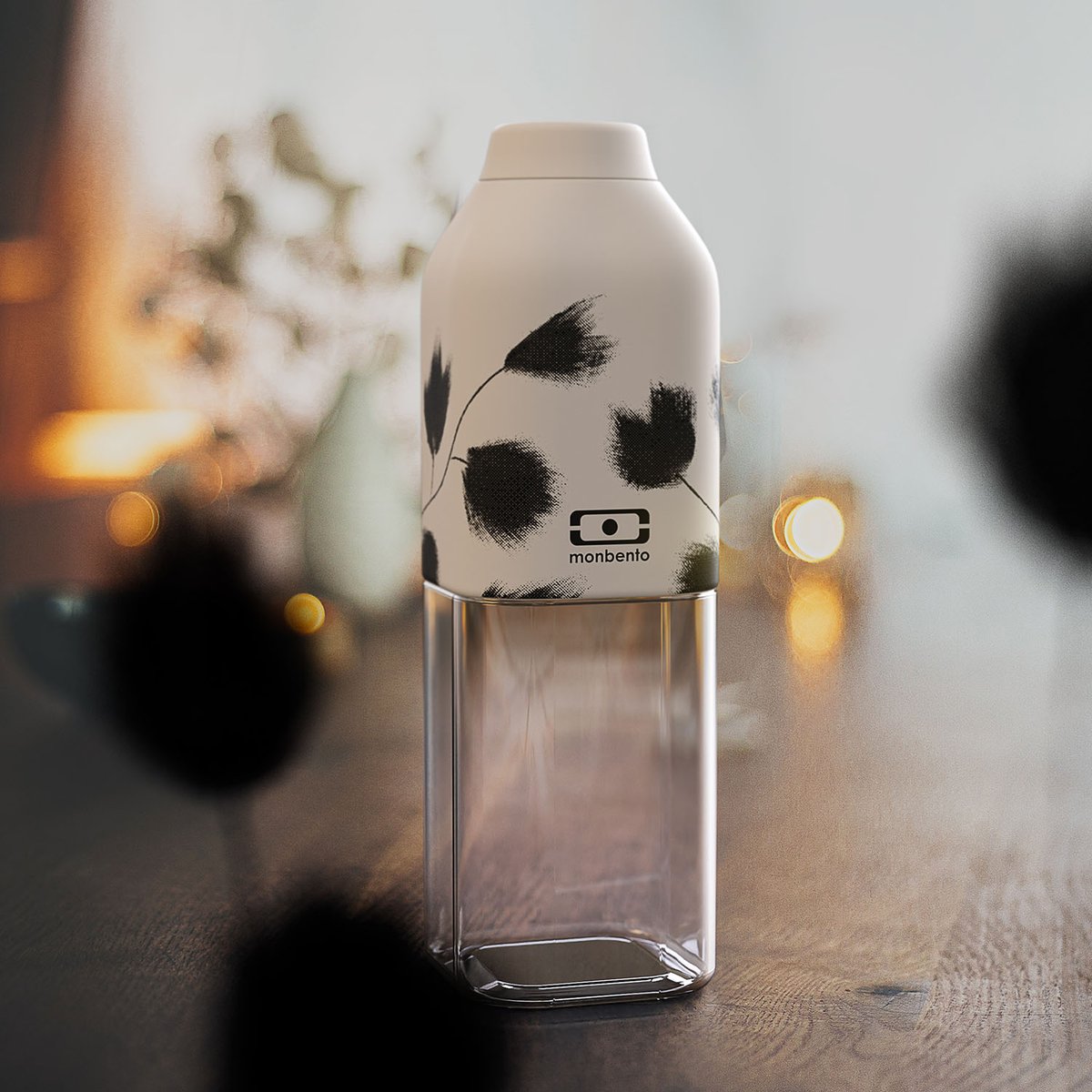 Bouteille réutilisable en Tritan™ 500ml, MB Positive M beige, MONBENTO