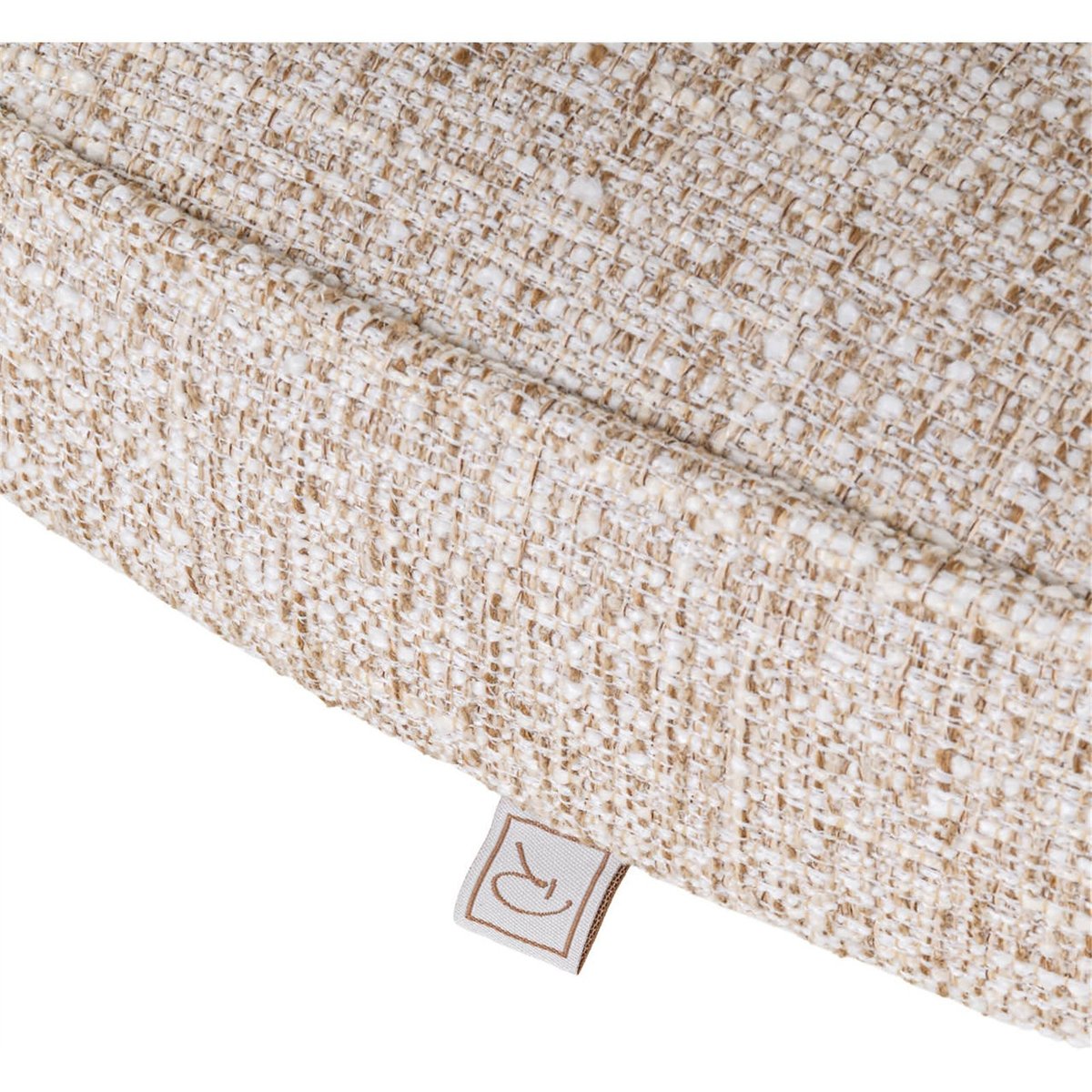 Chaise de salle à manger en tweed crème tweed et bois foncé, RECOLLECTION