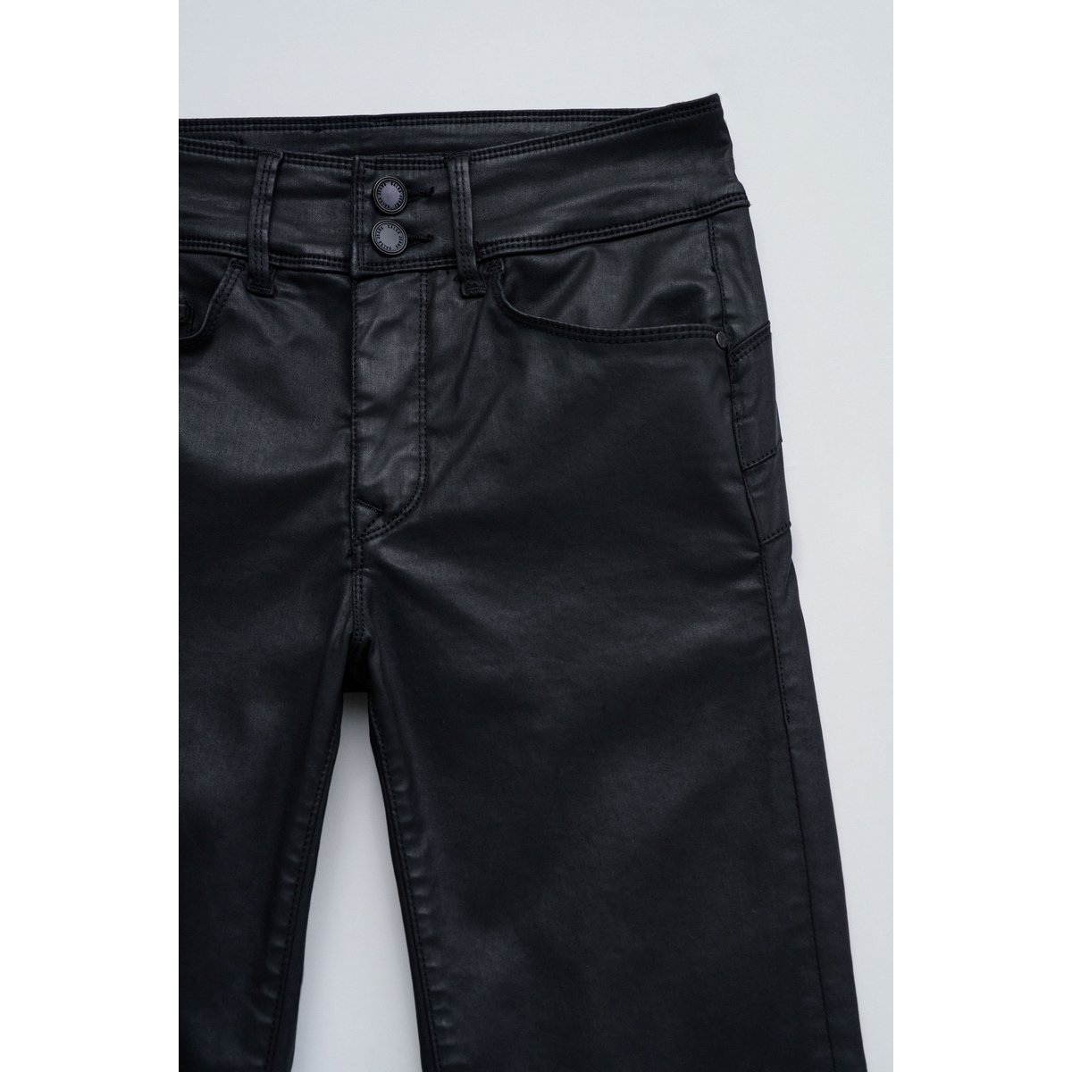 JEAN SECRET PUSH IN DROIT EN COATING noir, SALSA JEANS