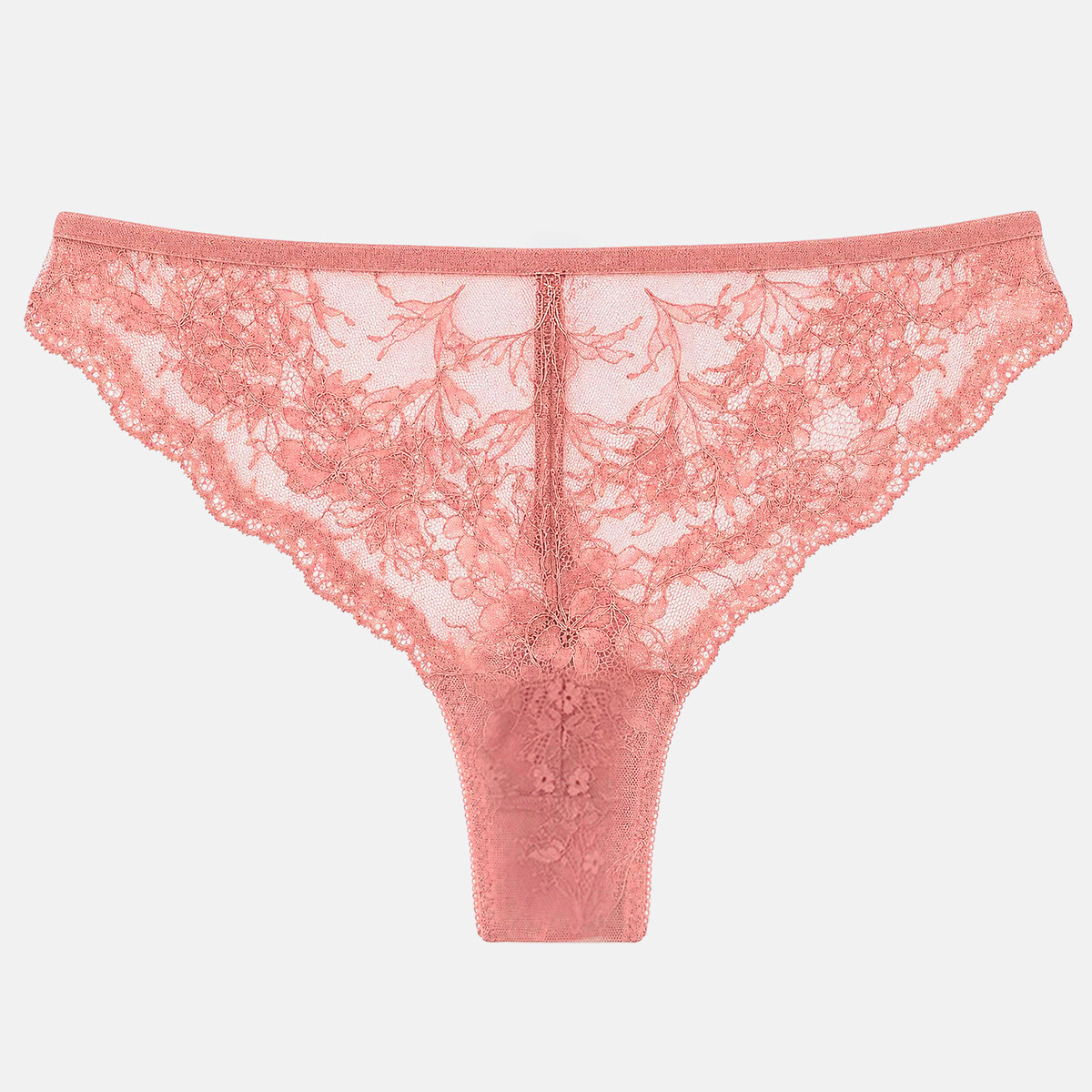 Tanga de encaje Signature, YSANDRE rosa maquillaje, LA REDOUTE COLLECTIONS