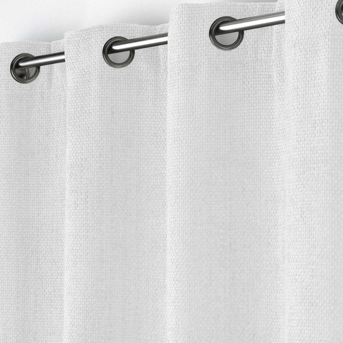 Rideau obscurcissant velours Leo blanc, DOUCEUR D'INTÉRIEUR