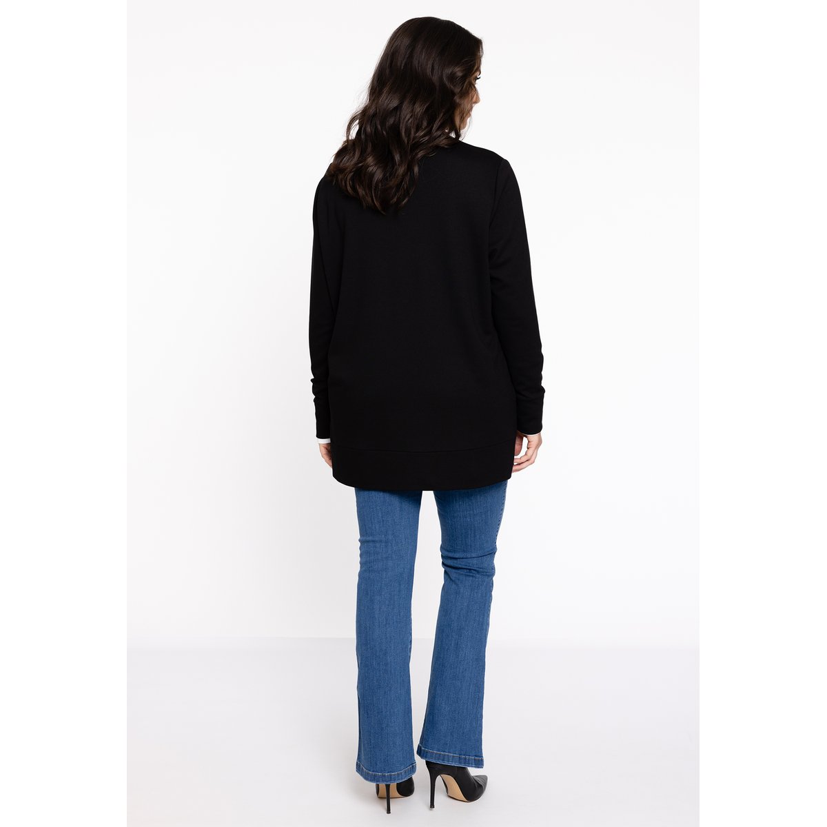 Sweatshirt avec manches longues noir, YOEK