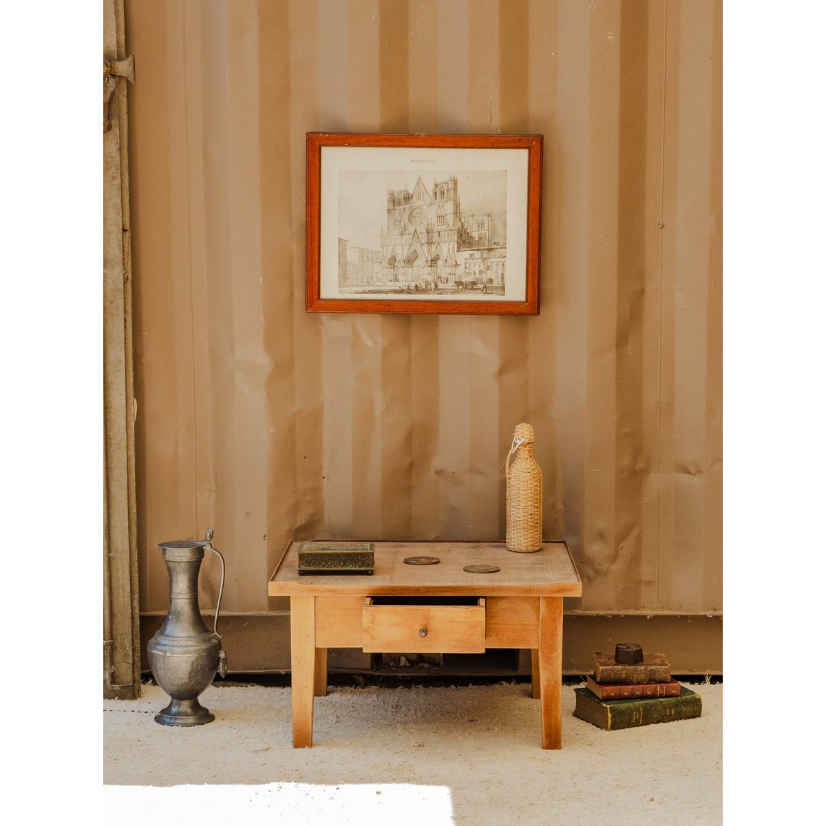 Table basse en bois Léonie N°1057 - Bon état bois clair, DEBONGOUT
