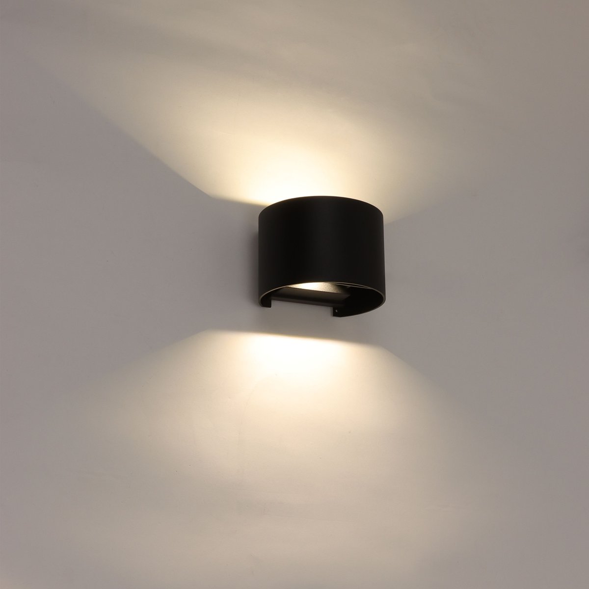 Applique LED ronde, ROXBURY noir, INSPIRE