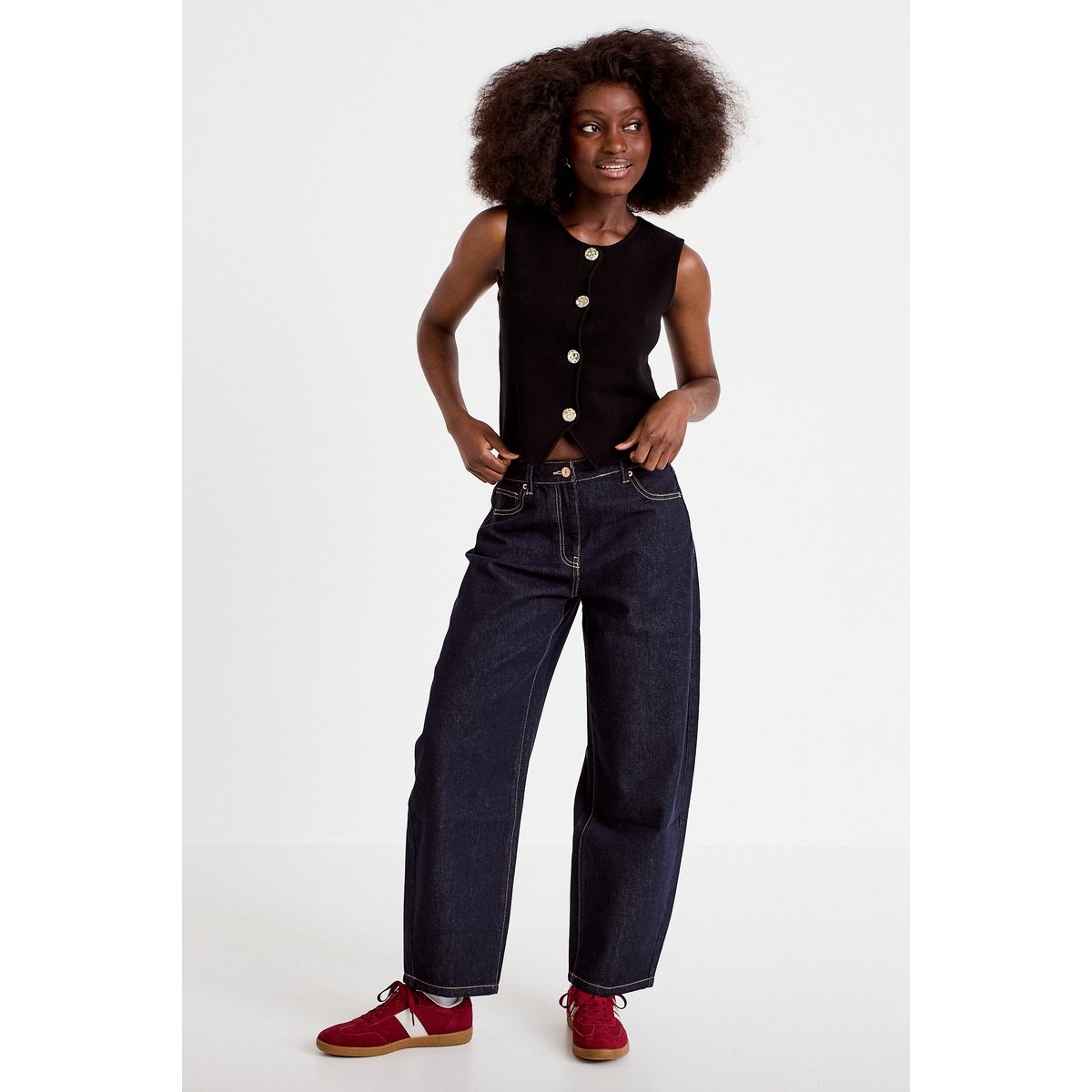 Gilet sans manches cropped noir, CACHE CACHE