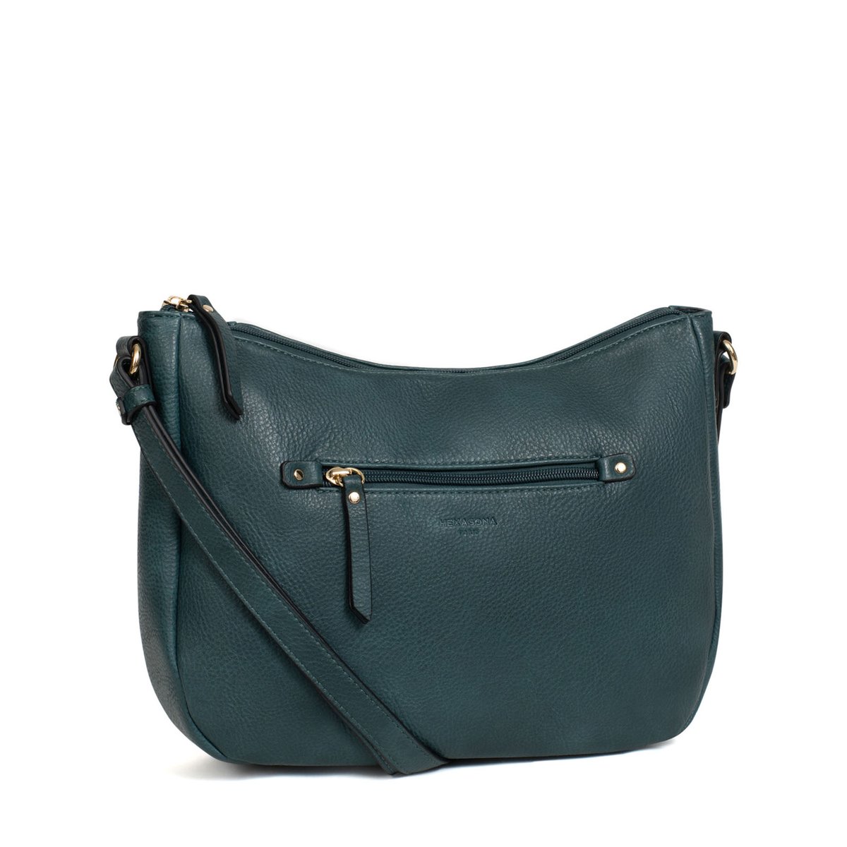 Sac porté travers TOSCANE bleu pétrole, HEXAGONA