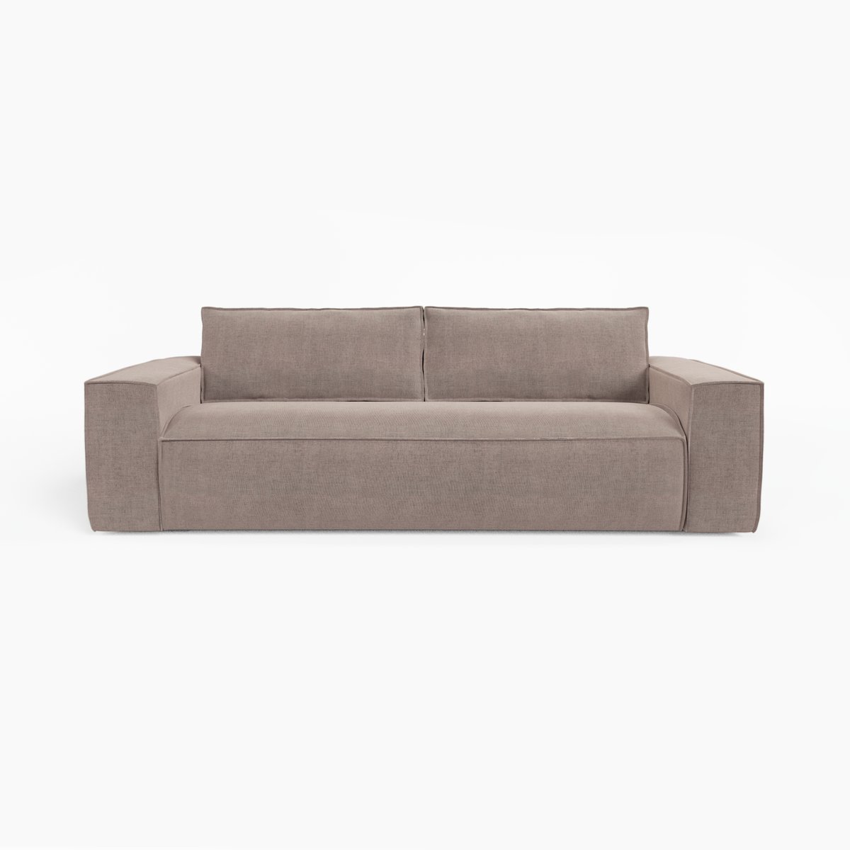 Canapé convertible express 160cm 3 places en velours JOAN taupe, SIA HOME