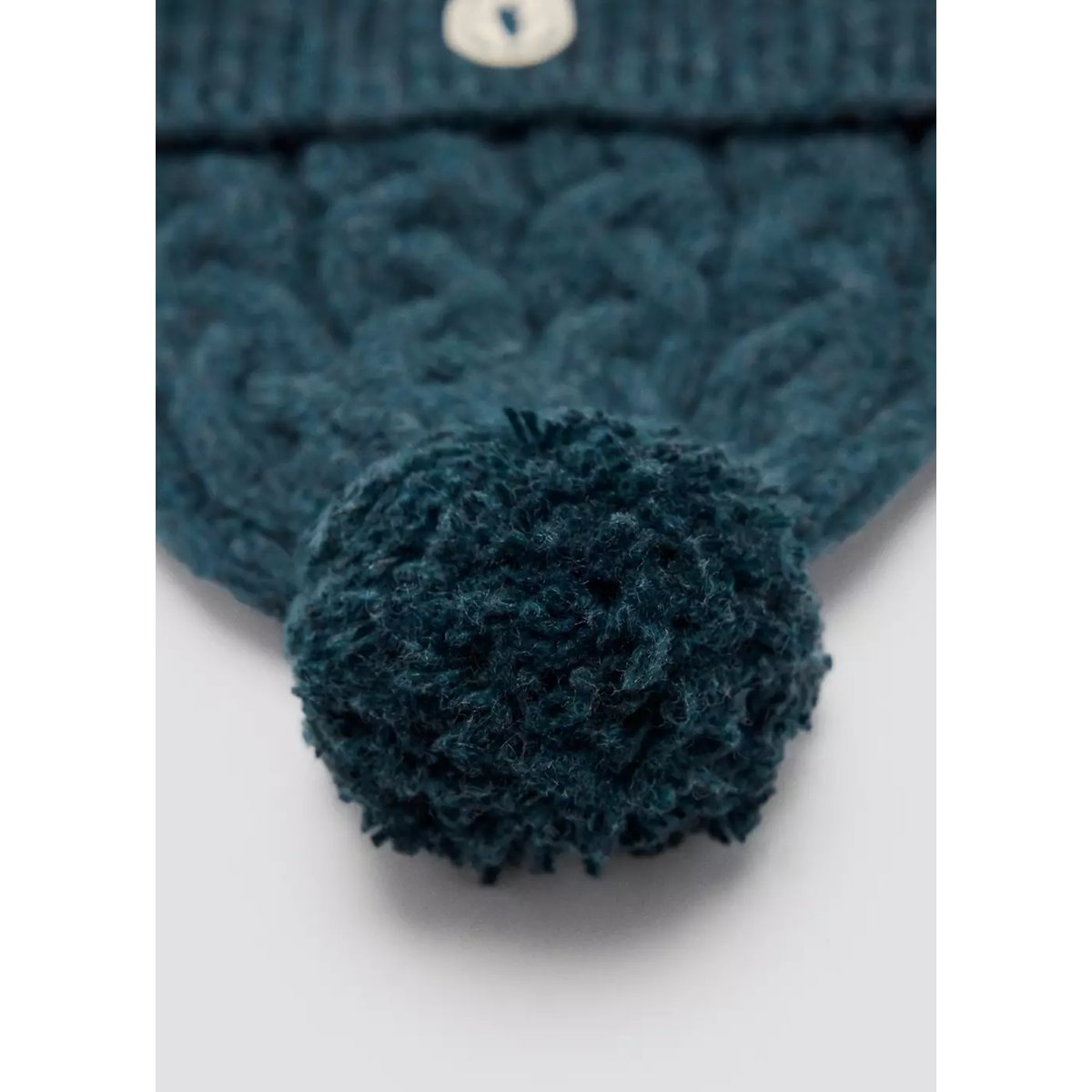 Bonnet pompon bleu, MANGO BABY