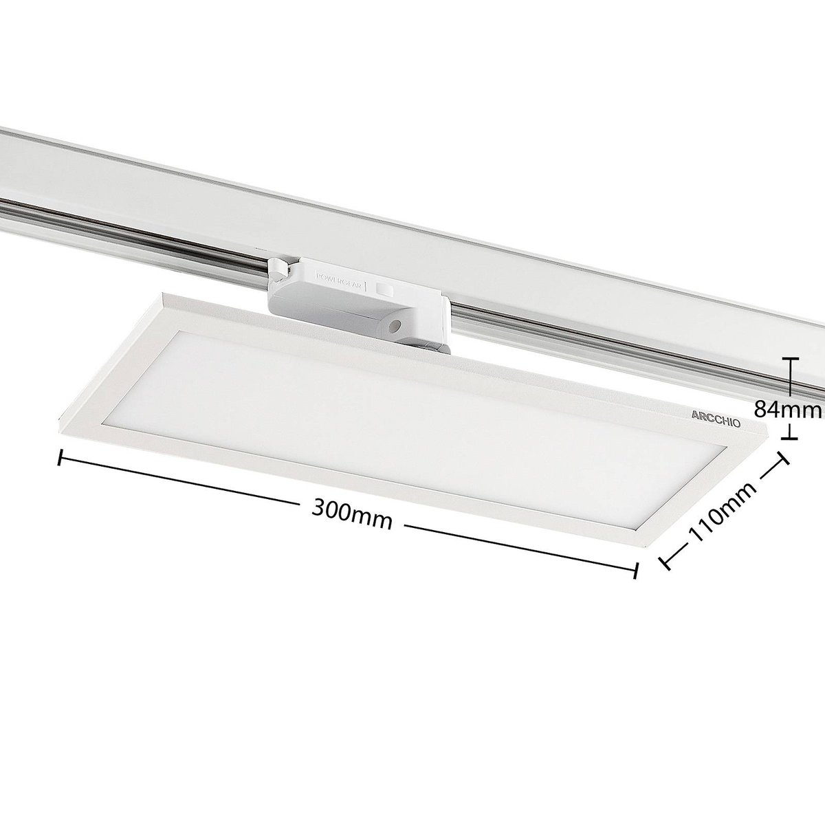 Projecteur pour rail électrique LED, Hairis blanc (ral 9010), ARCCHIO